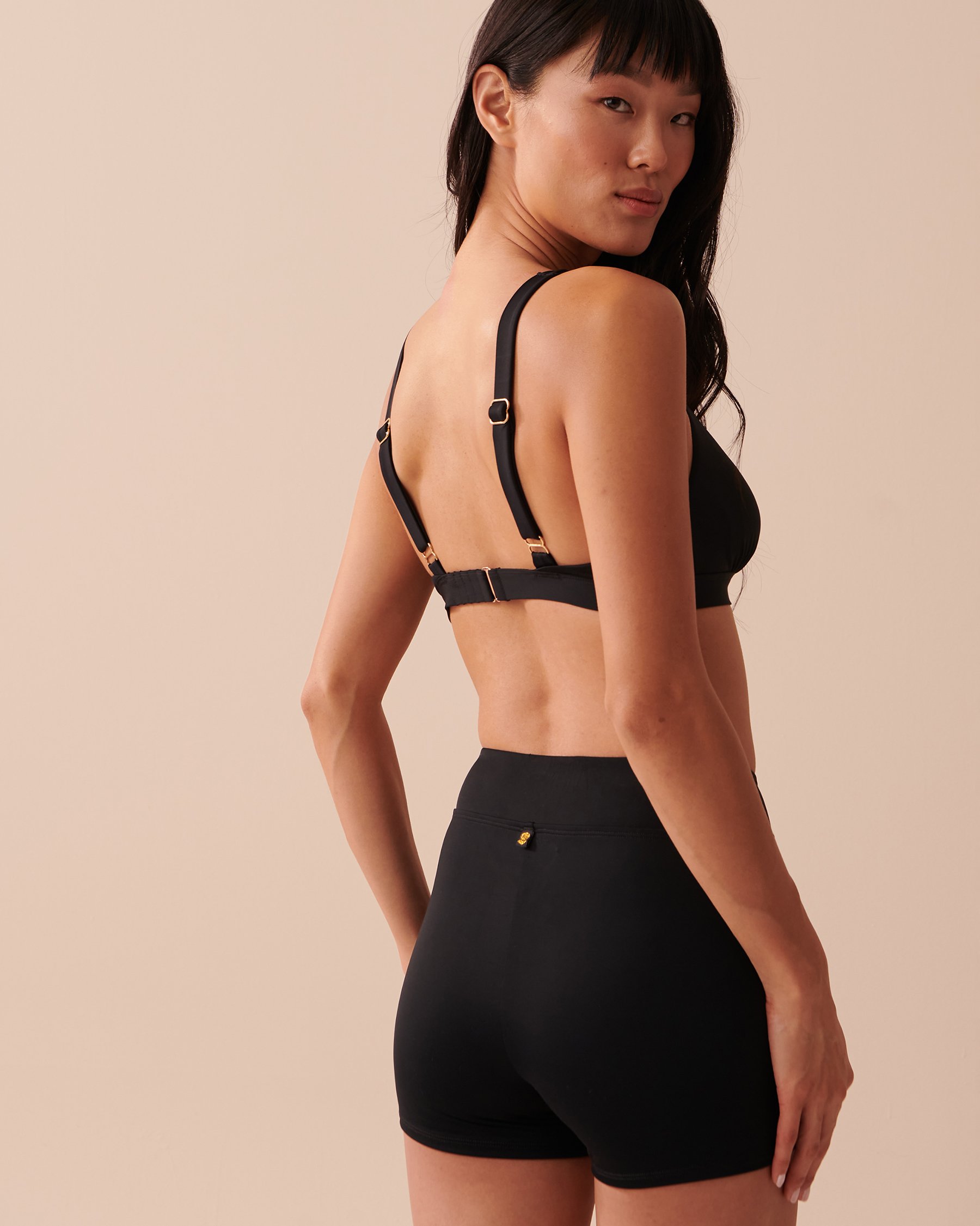 LA VIE EN ROSE AQUA BLACK Bralette Bikini Top Black 70100564 - View2