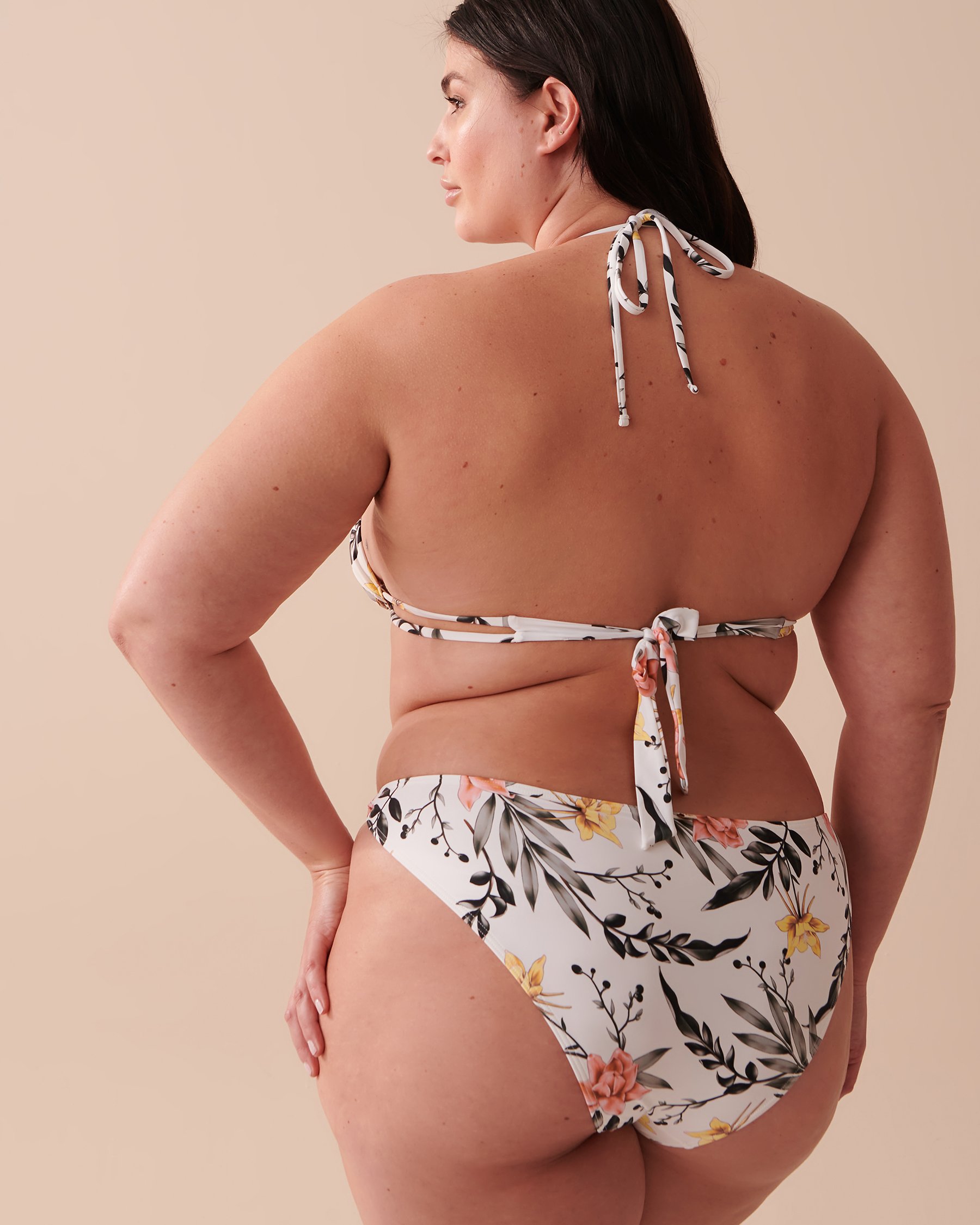 LA VIE EN ROSE AQUA TROPICAL Triangle Bikini Top White Tropical Blooms 70100547 - View2