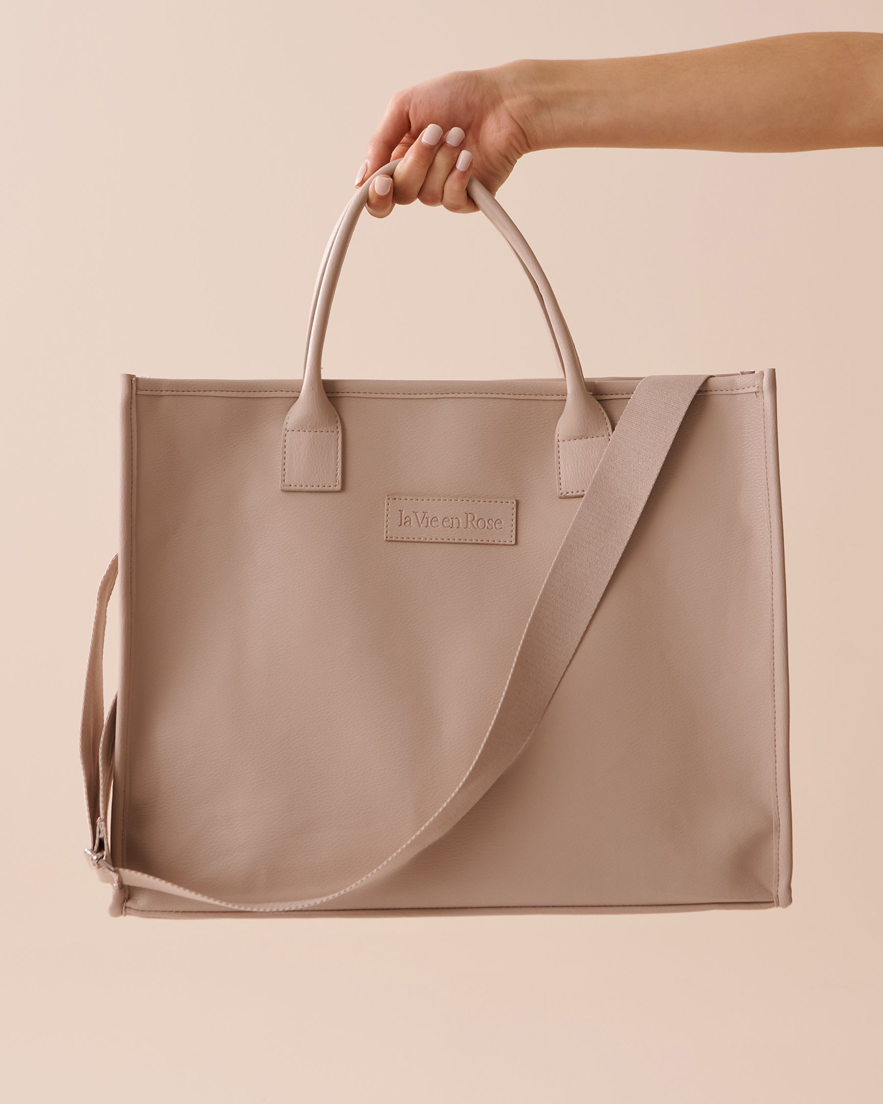 LA VIE EN ROSE Sac fourre-tout Faux cuir clair 90300001 - Voir3