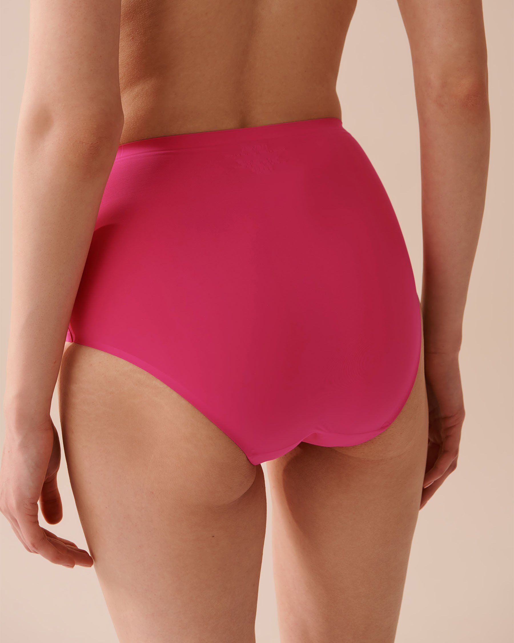 LA VIE EN ROSE Regular Absorbency High Waist Bikini Period Panty Bright Fuchsia 20400002 - View2