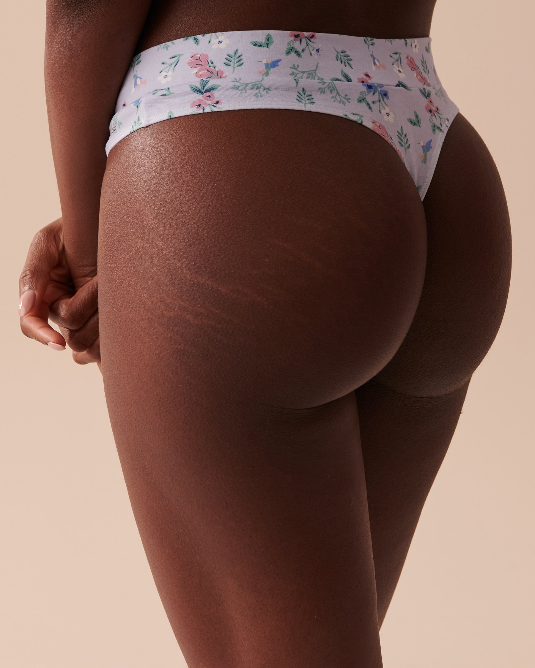LA VIE EN ROSE Culotte tanga en coton Jardin printanier 20100421 - Voir2