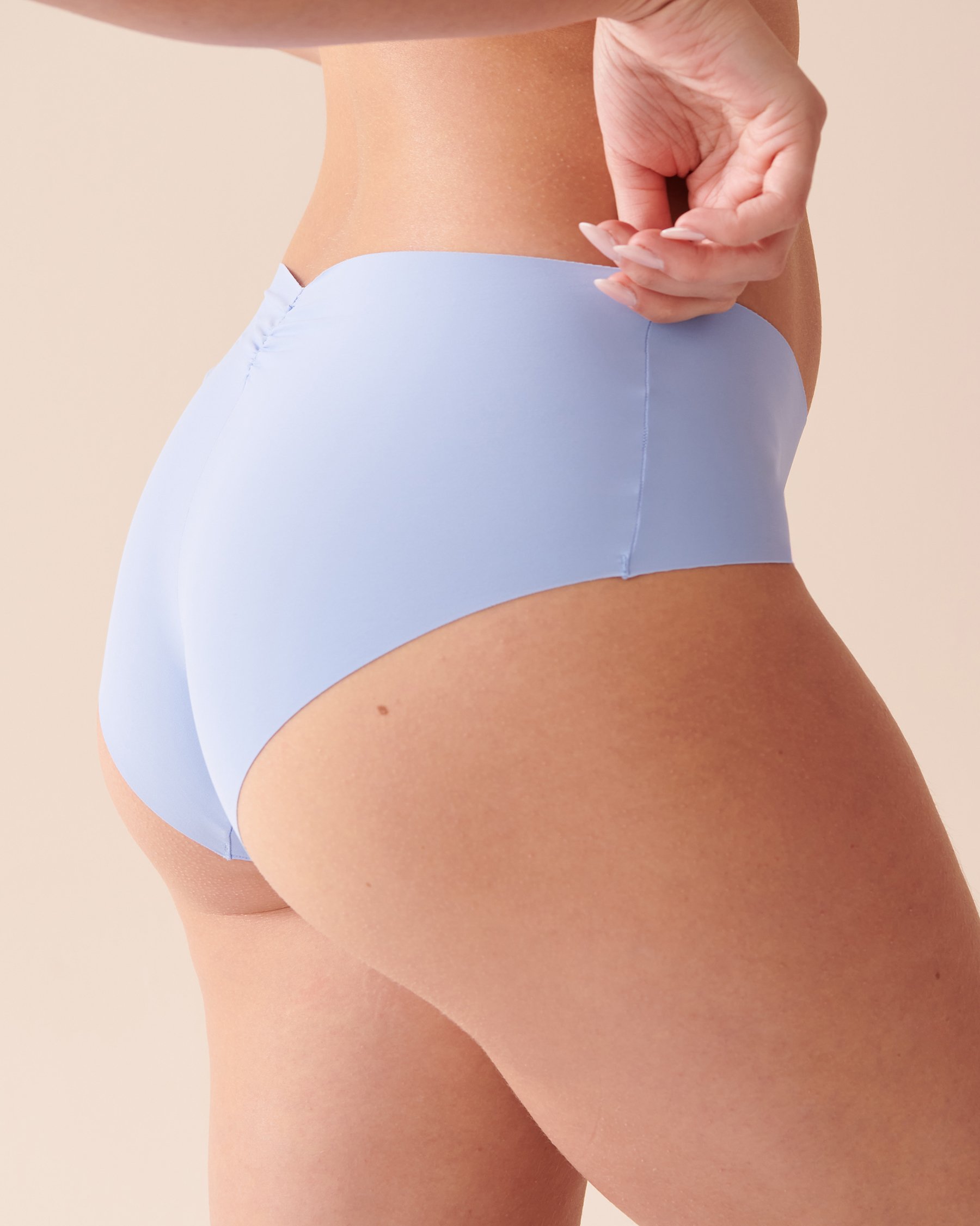LA VIE EN ROSE Culotte aux hanches microfibre invisible Bleu ciel 20200455 - Voir2