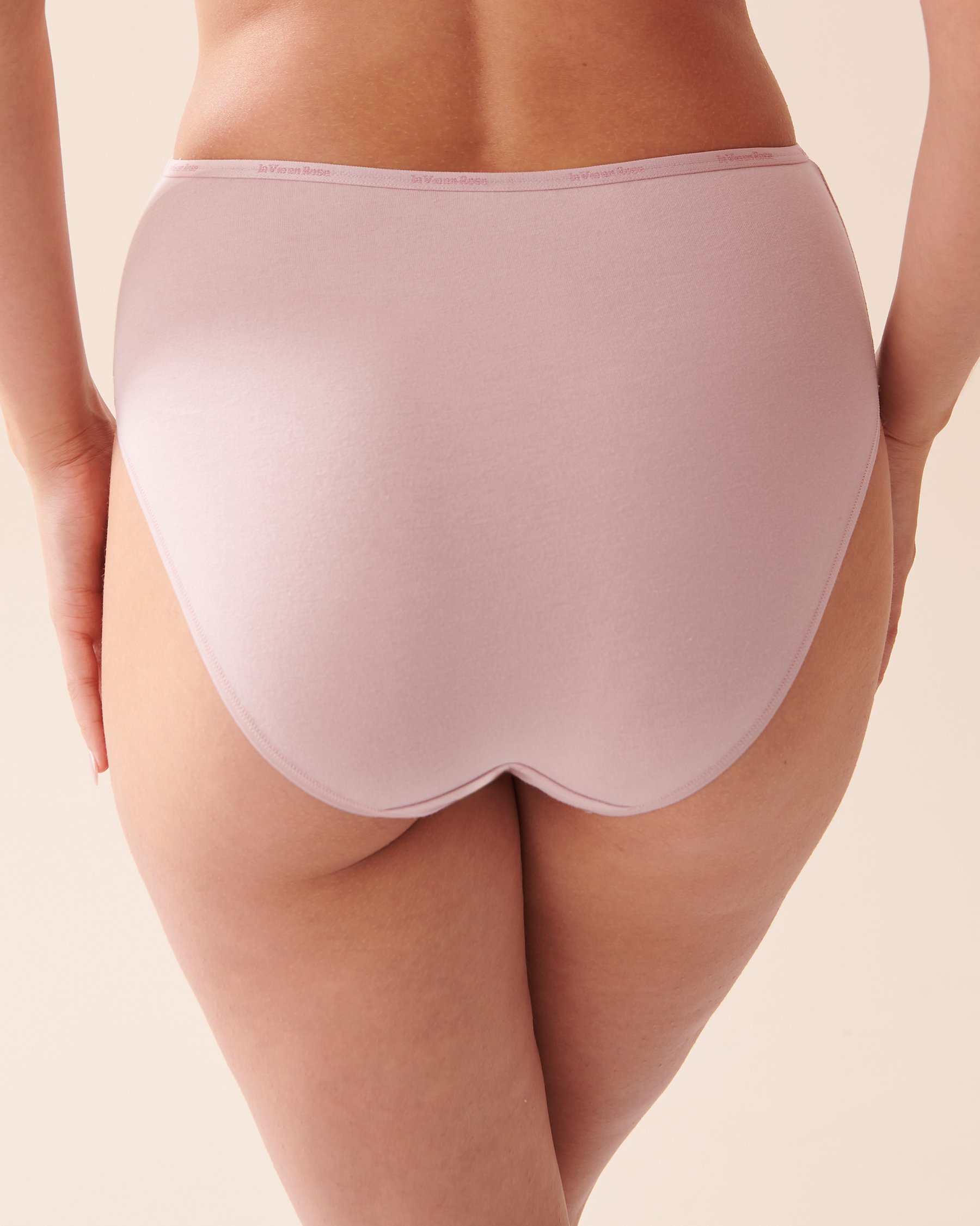 LA VIE EN ROSE Cotton High Waist Bikini Panty Dusty Rose 20100433 - View2