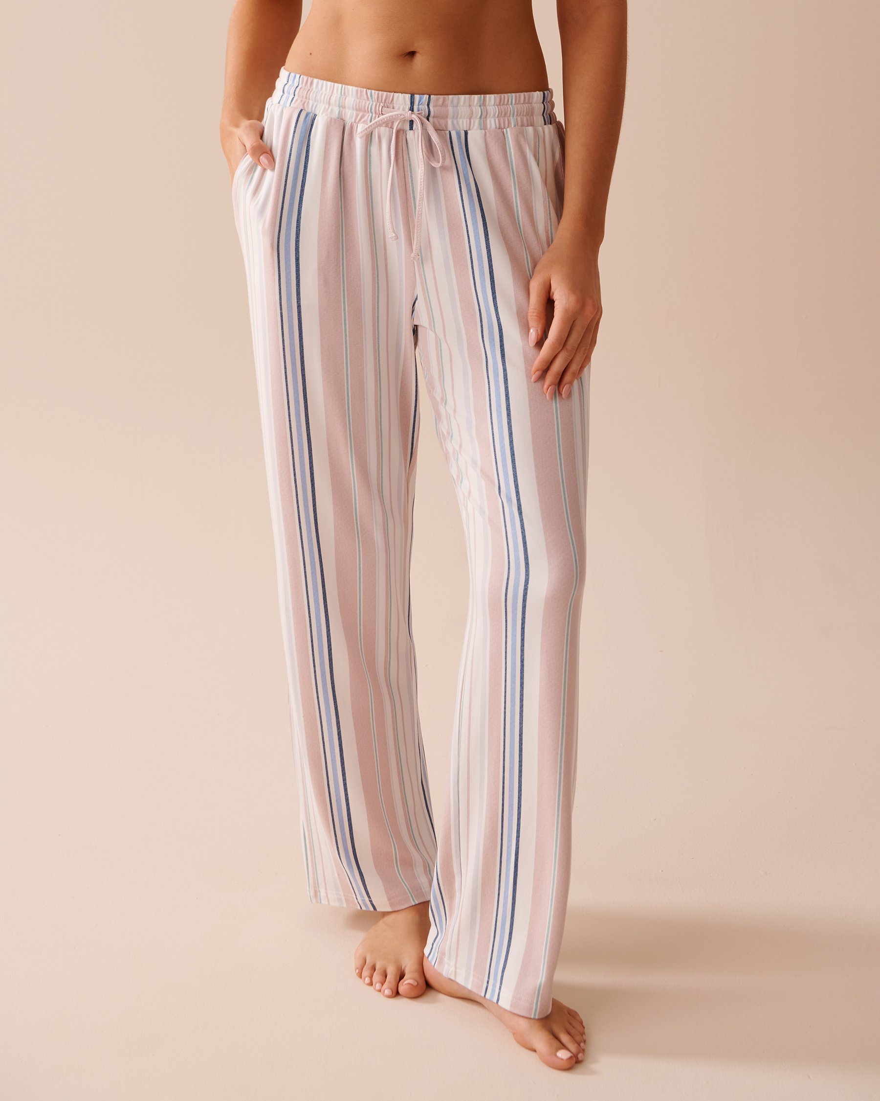 LA VIE EN ROSE Pastel Stripes Super Soft Pajama Pants Pastel Stripes 40200548 - View1