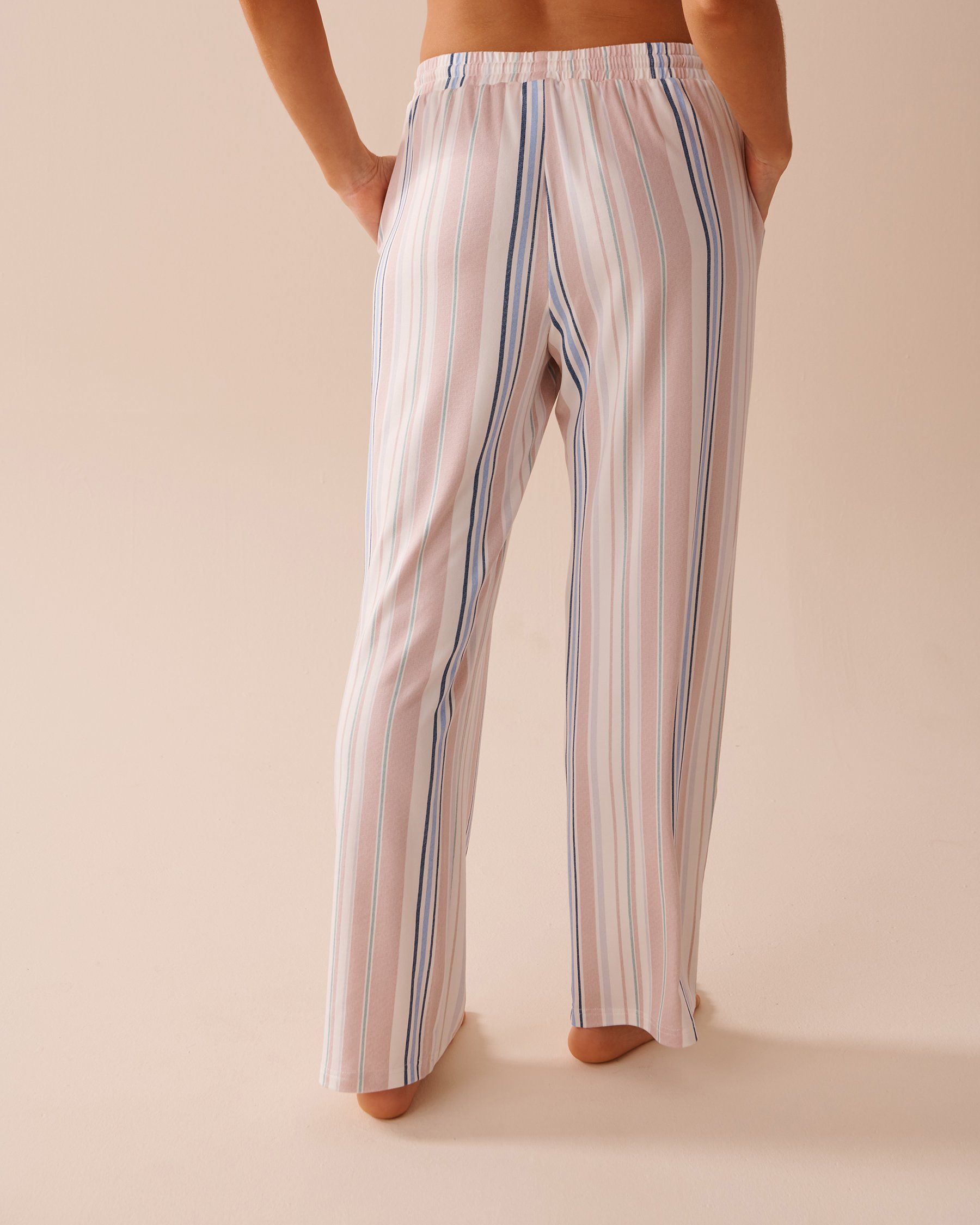 LA VIE EN ROSE Pastel Stripes Super Soft Pajama Pants Pastel Stripes 40200548 - View2