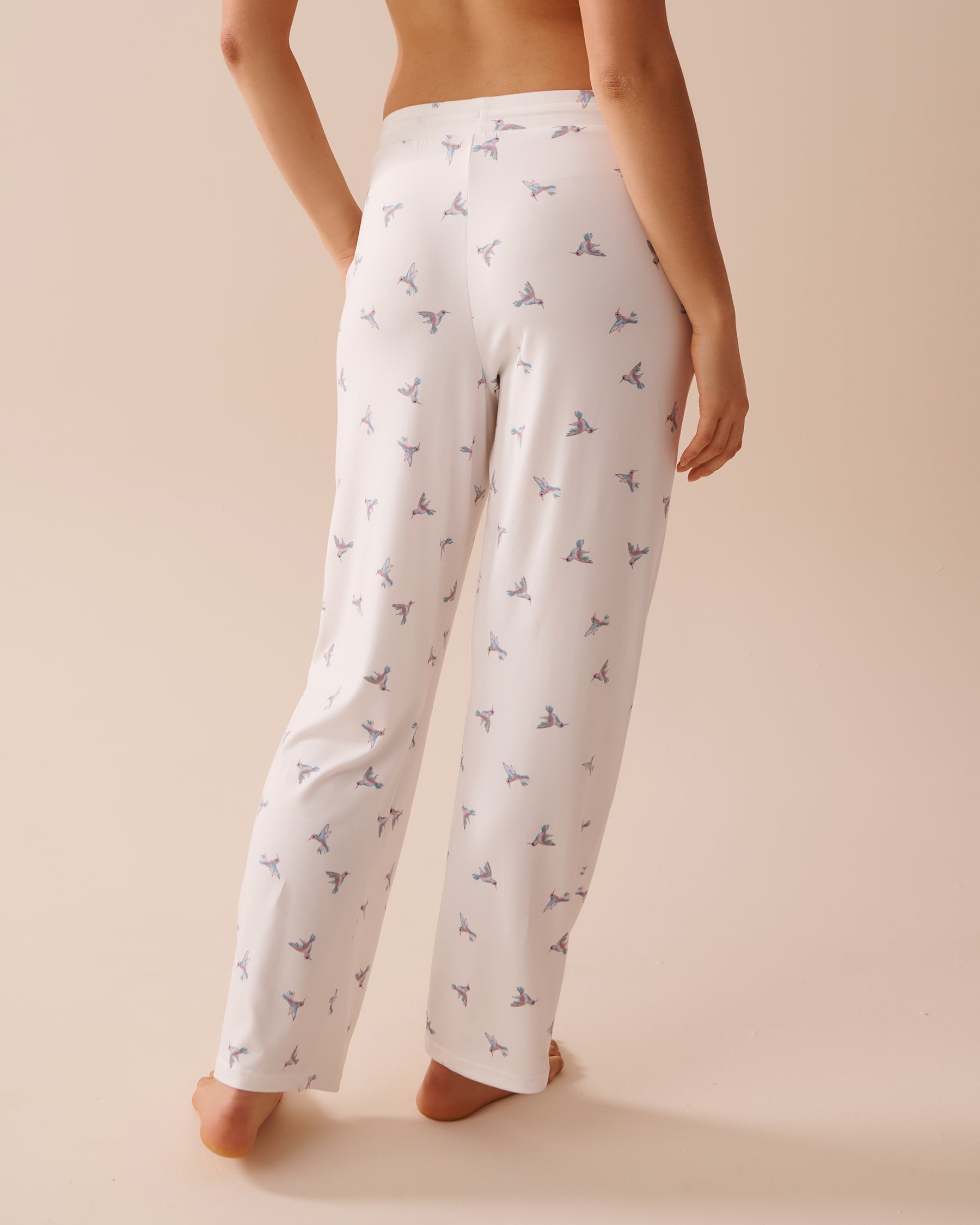 LA VIE EN ROSE Hummingbirds Print Super Soft Pajama Pants Hummingbirds 40200551 - View2