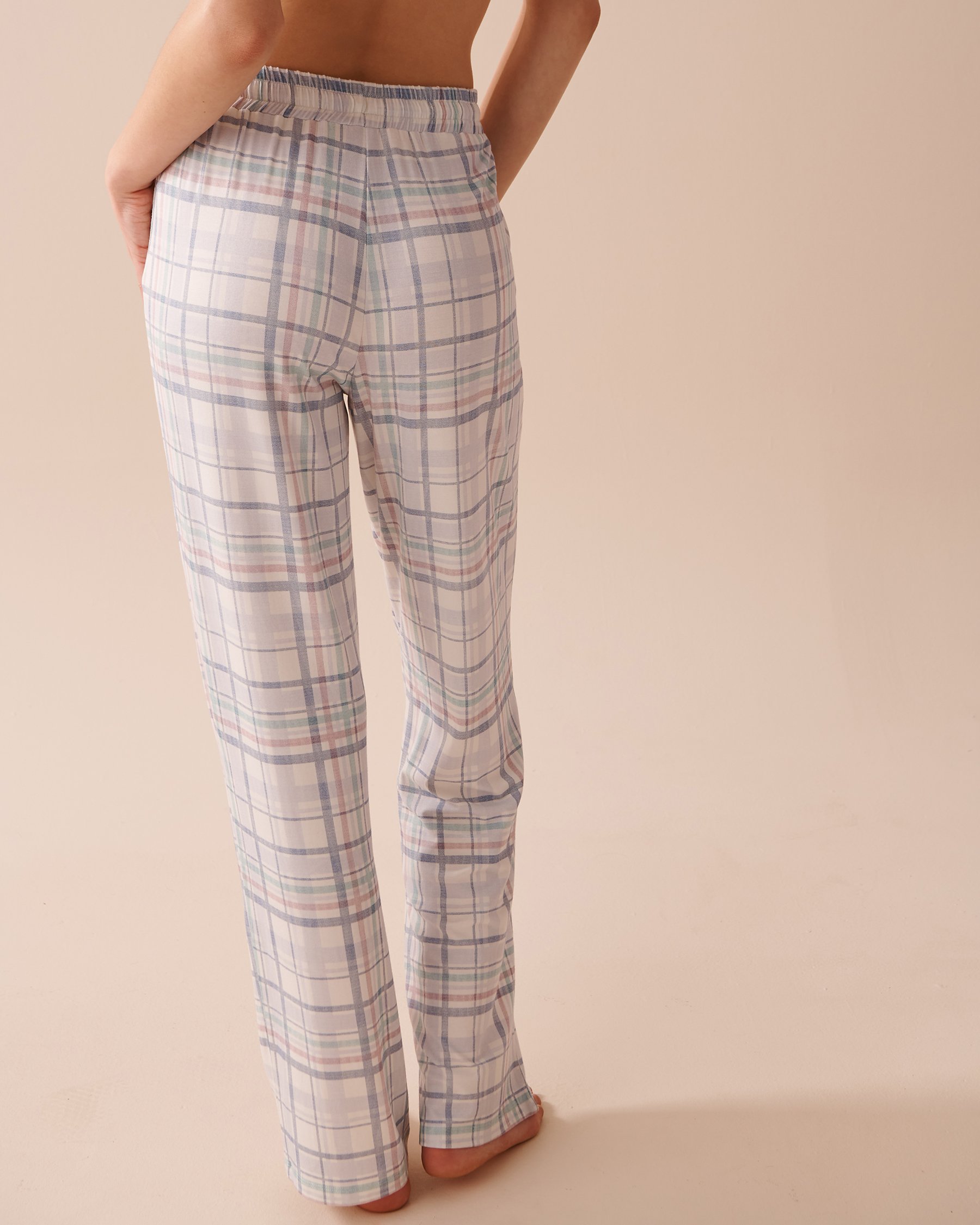LA VIE EN ROSE Pastel Plaid Bamboo Pajama Pants Pastel Plaid 40200556 - View2