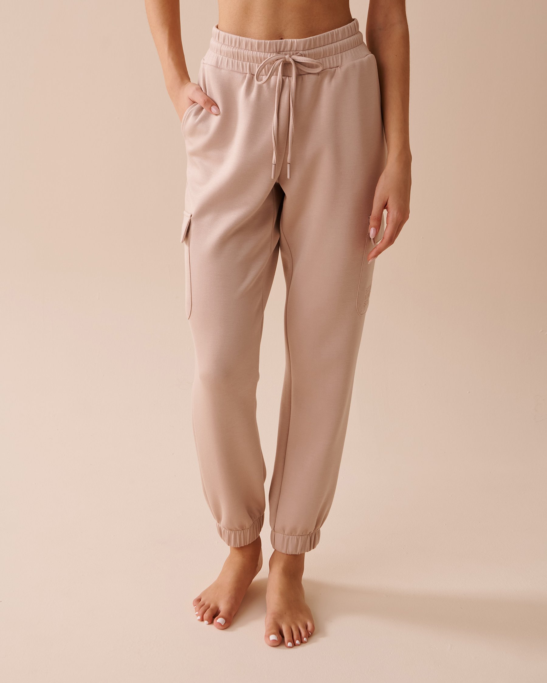 LA VIE EN ROSE Pantalon cargo Beige 50200068 - Voir1
