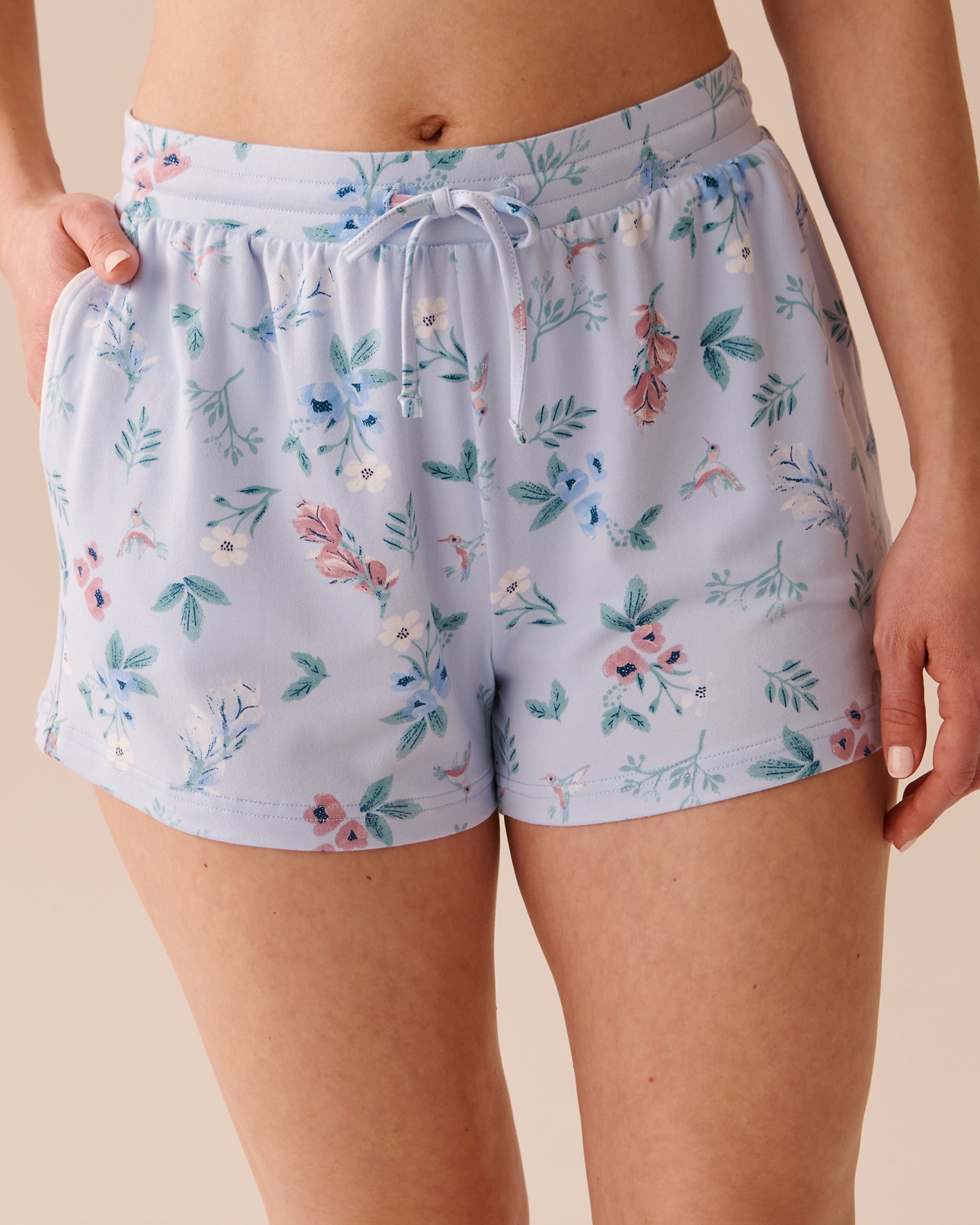 LA VIE EN ROSE Floral Super Soft Pajama Shorts Spring Garden 40200552 - View1