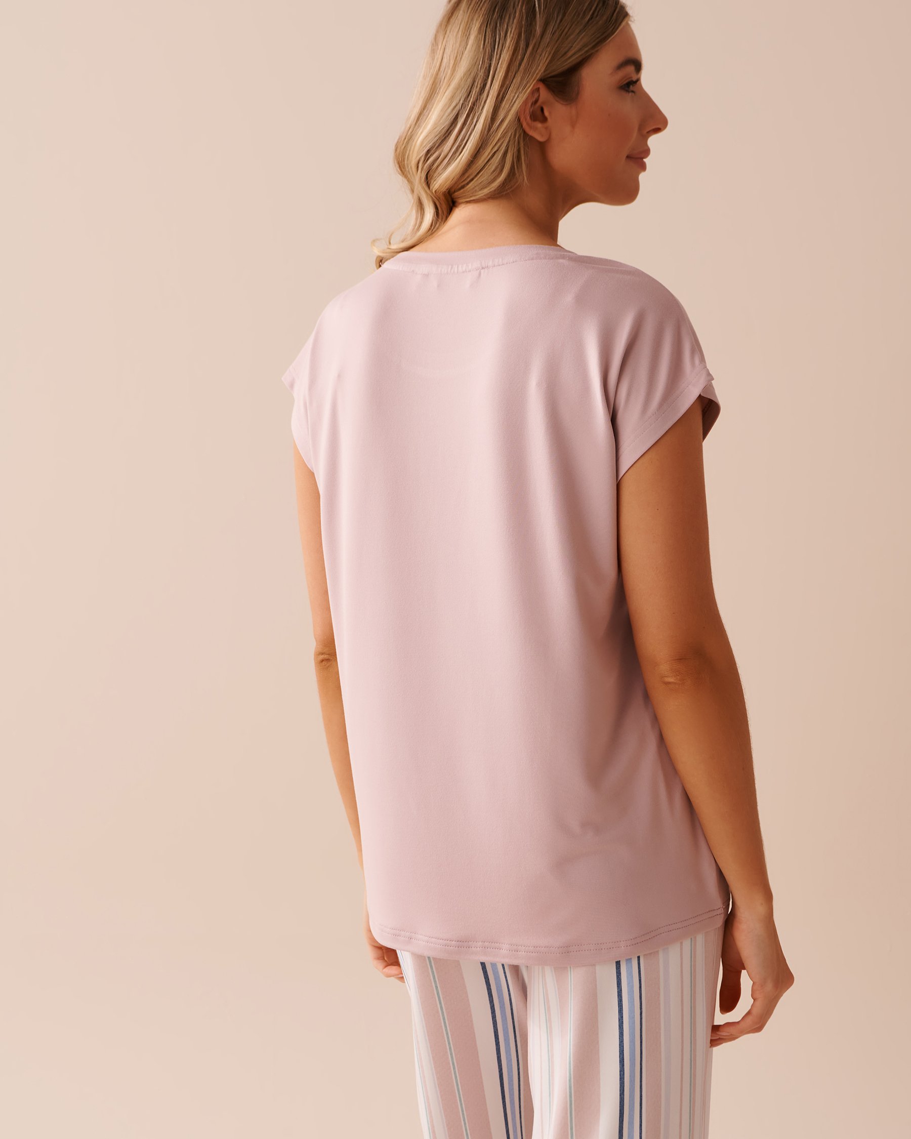 LA VIE EN ROSE Super Soft T-shirt Dusty Rose 40100556 - View2