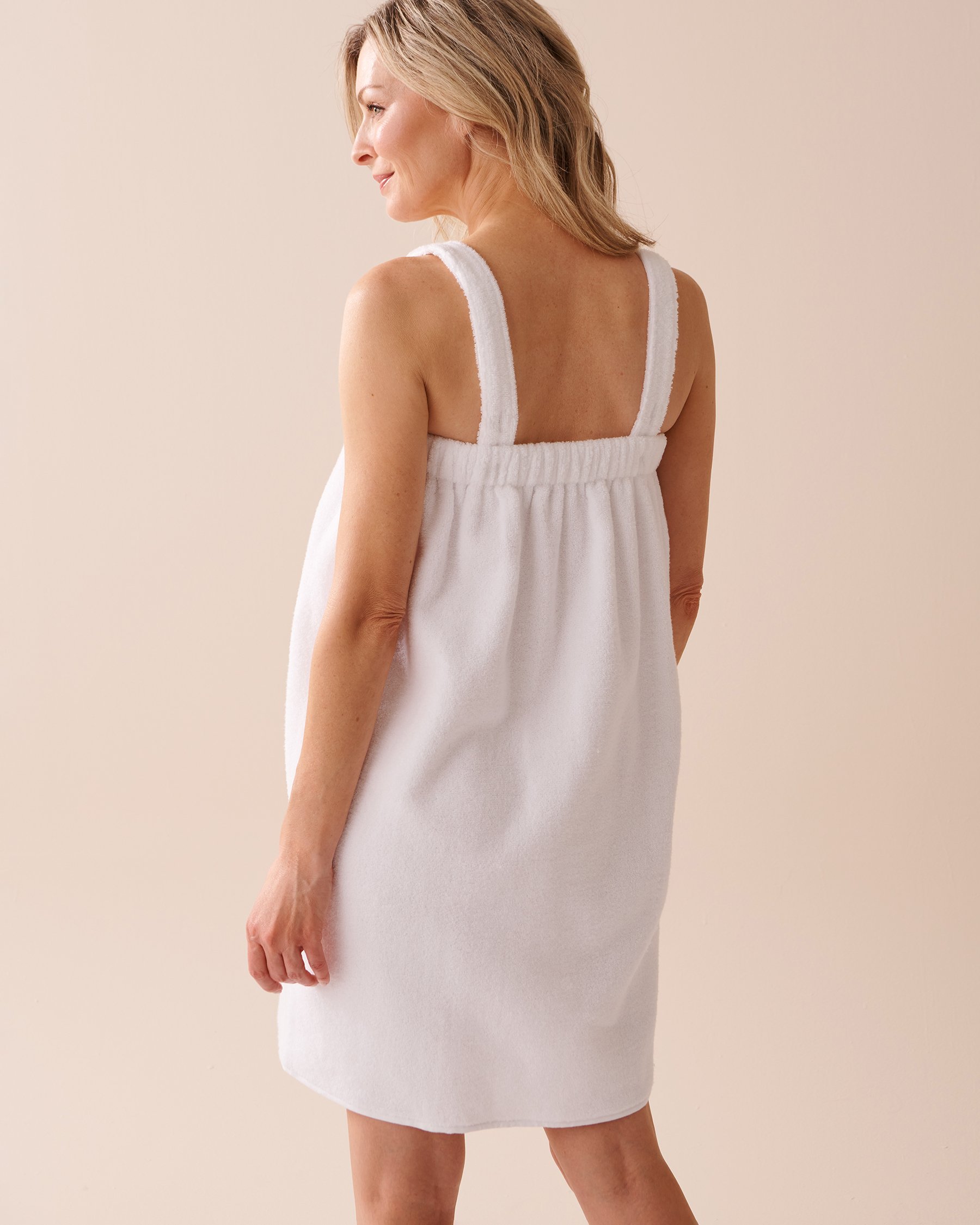 LA VIE EN ROSE Serviette attachable en ratine Blanc 40600167 - View5