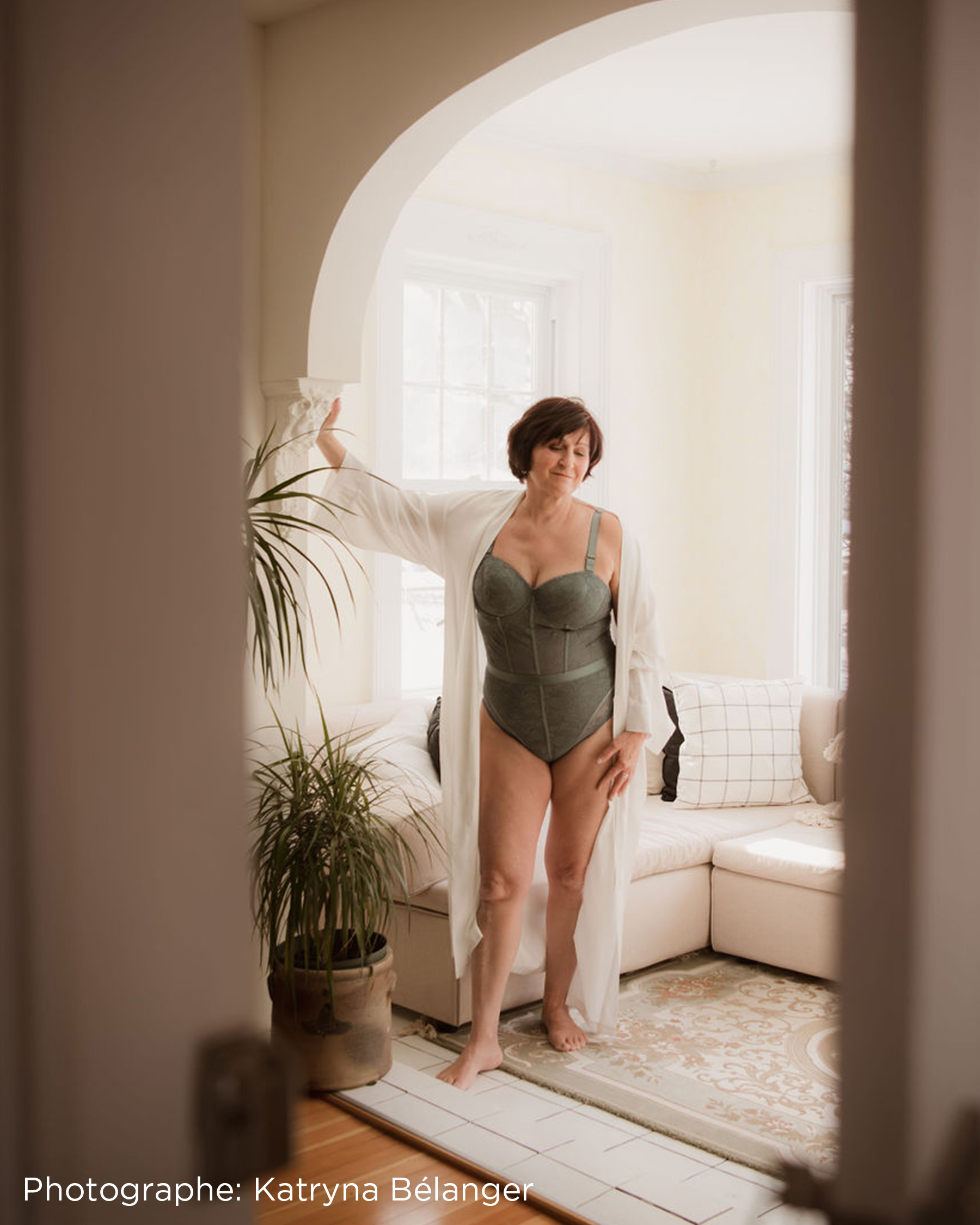 LA VIE EN ROSE Combiné en dentelle Bleu brume 60300062 - Voir5