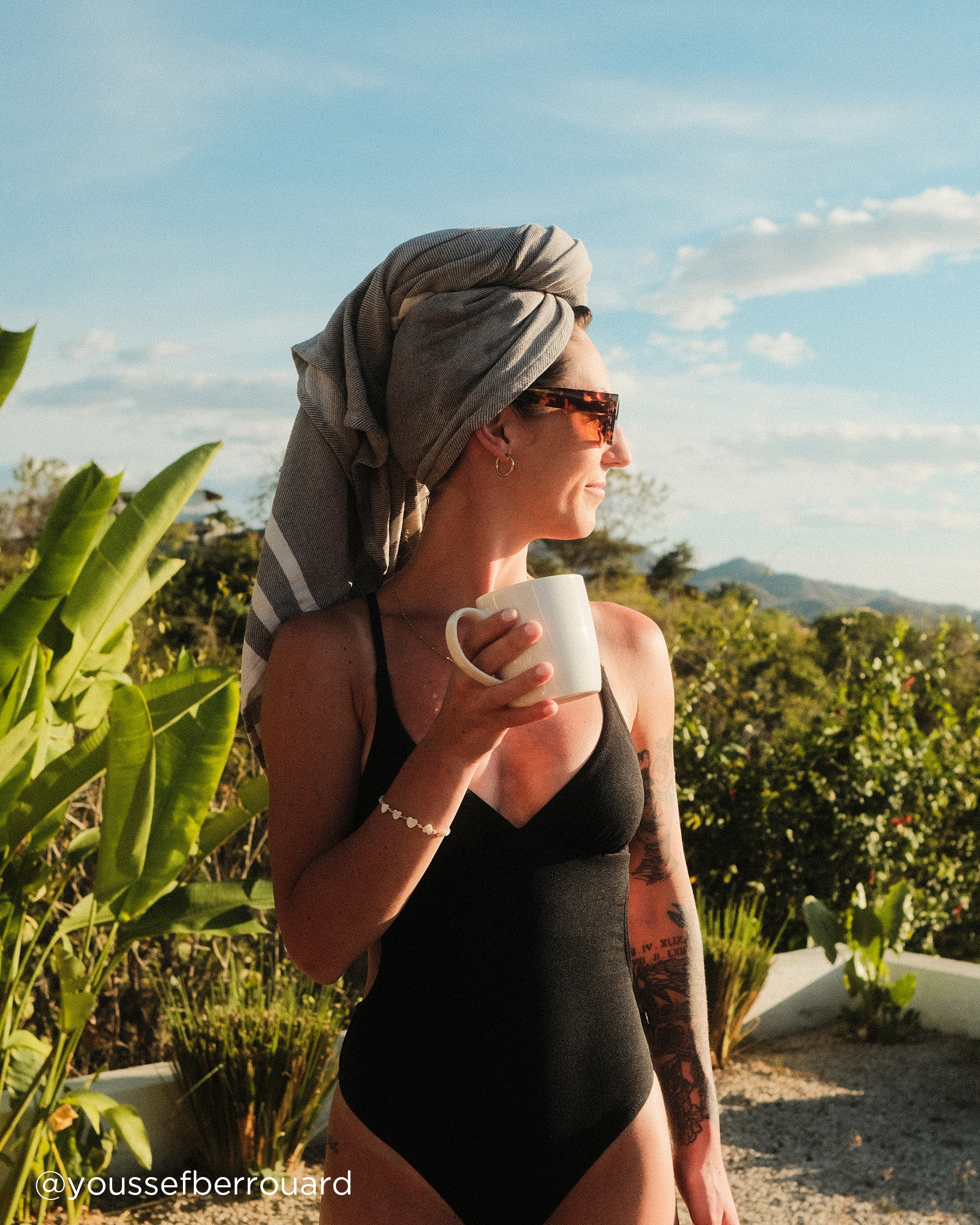 TURQUOISE COUTURE Maillot une-pièce texturé en fibres recyclées Noir 70400107 - View4