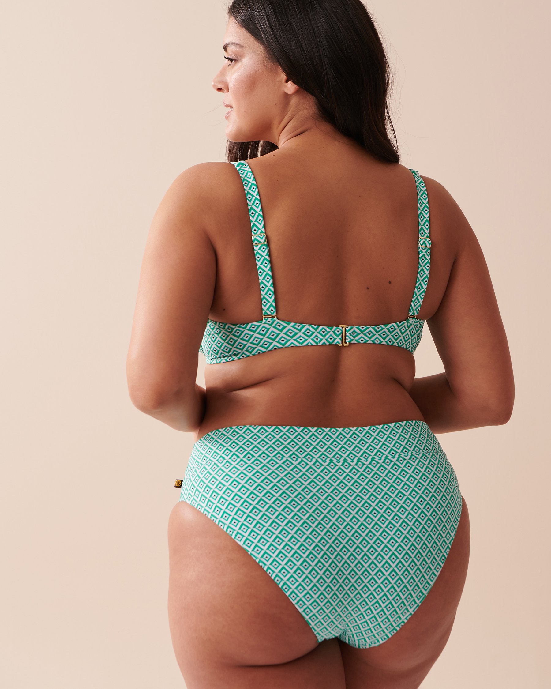 LA VIE EN ROSE AQUA Haut de bikini plongeant GREEN TILE Céramique verte 70100573 - Voir2