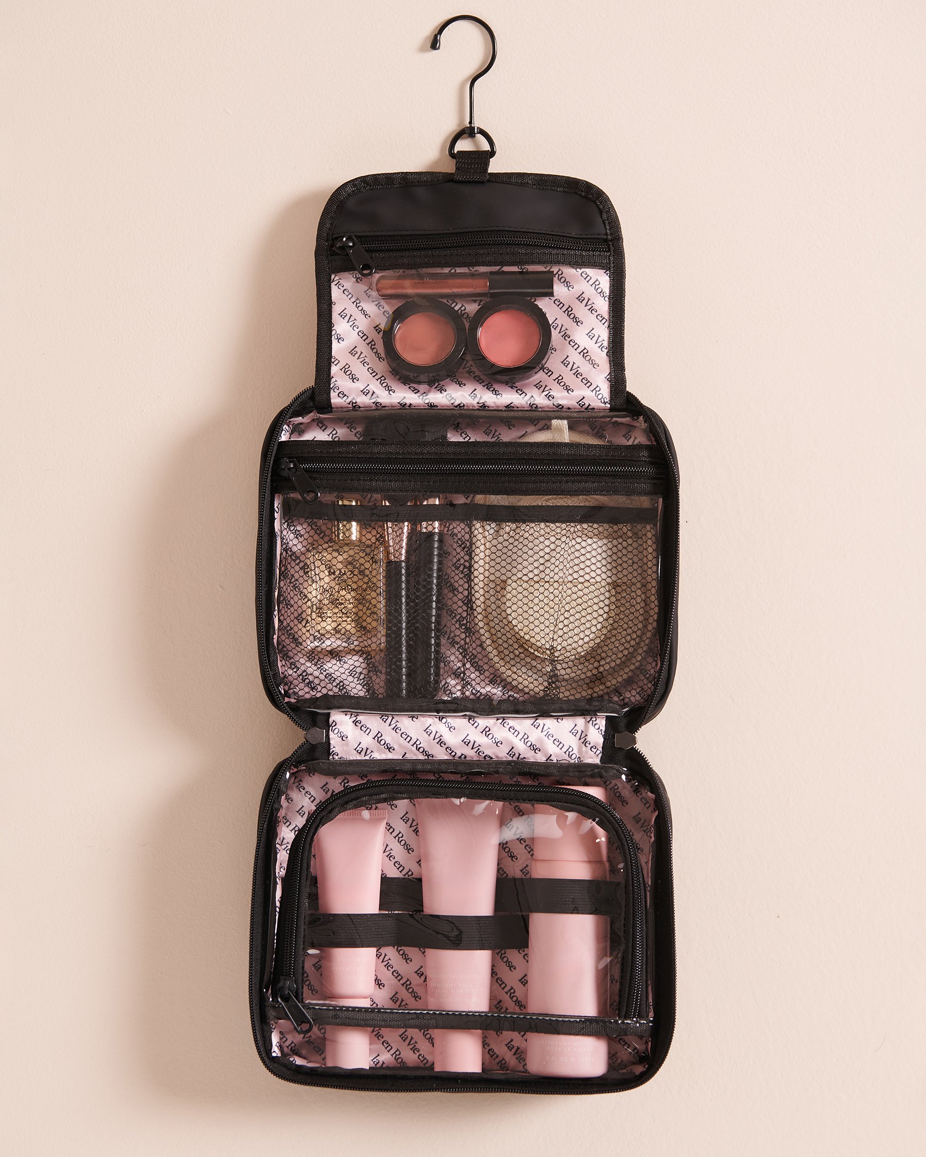 LA VIE EN ROSE Cosmetic Bag Black 40700329 - View1