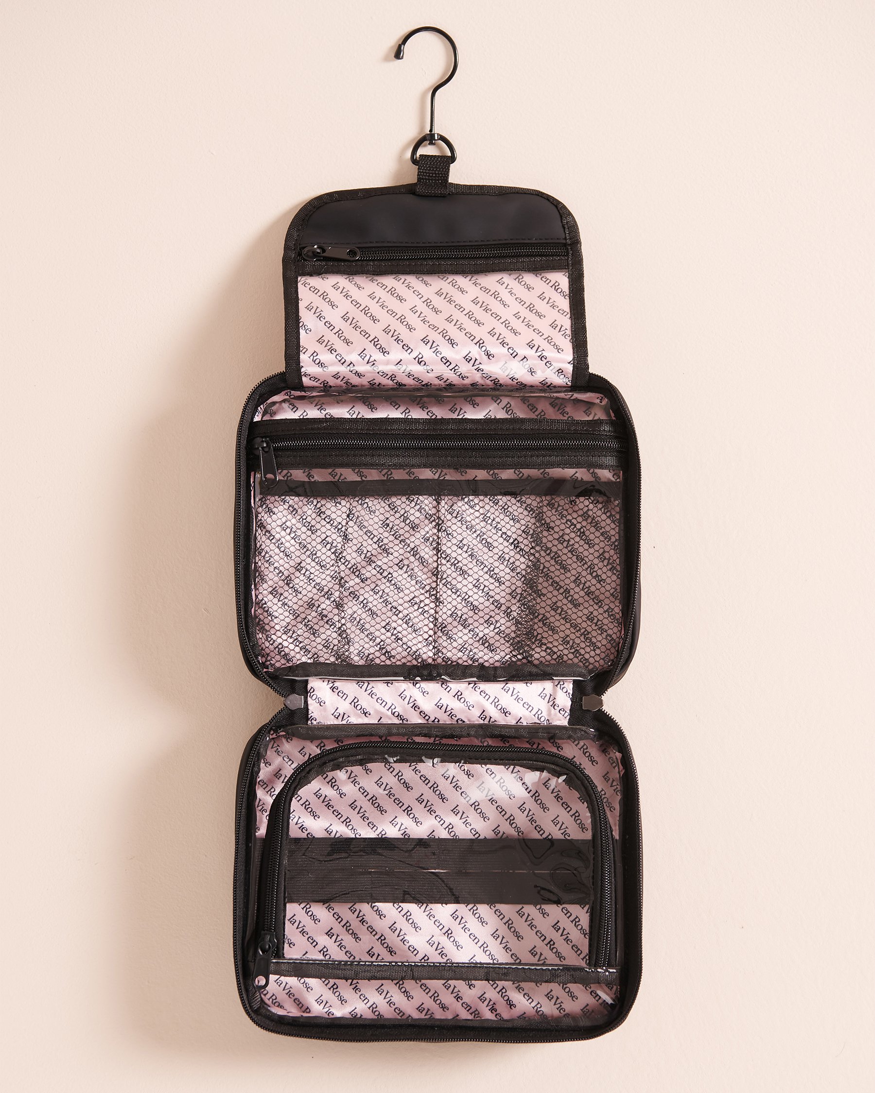 LA VIE EN ROSE Cosmetic Bag Black 40700329 - View3