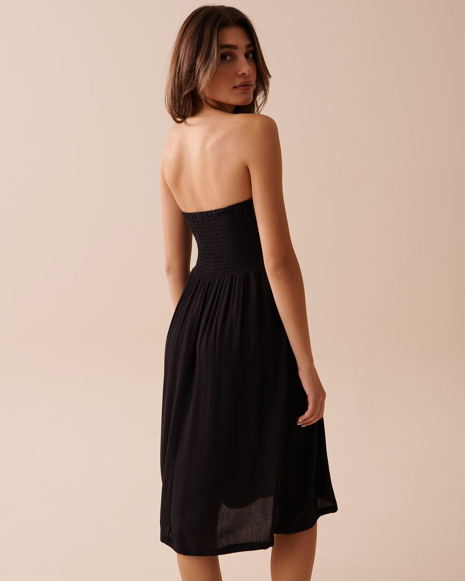 LA VIE EN ROSE AQUA Convertible Strapless Dress Black 80300090 - View6