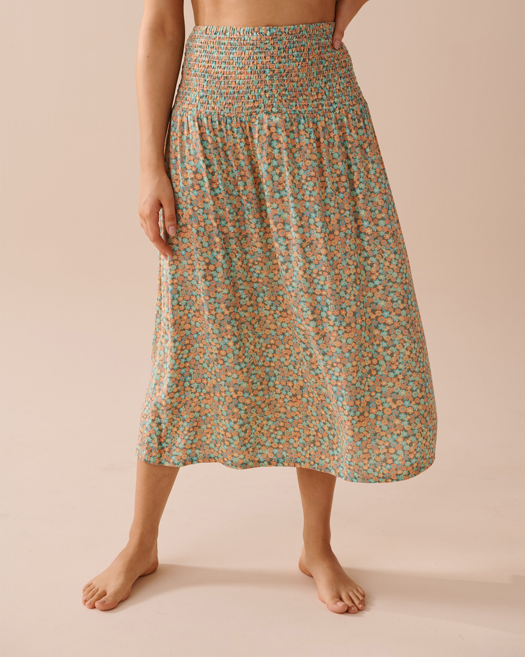 LA VIE EN ROSE AQUA Robe sans bretelles convertible Cocktail floral 80300090 - View5