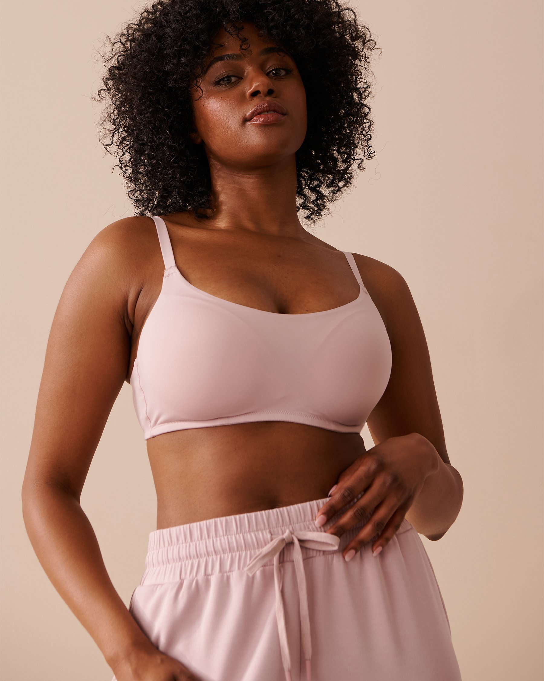 LA VIE EN ROSE Soutien-gorge doublure légère sans armatures minimaliste Rose poudré 10200397 - Voir4