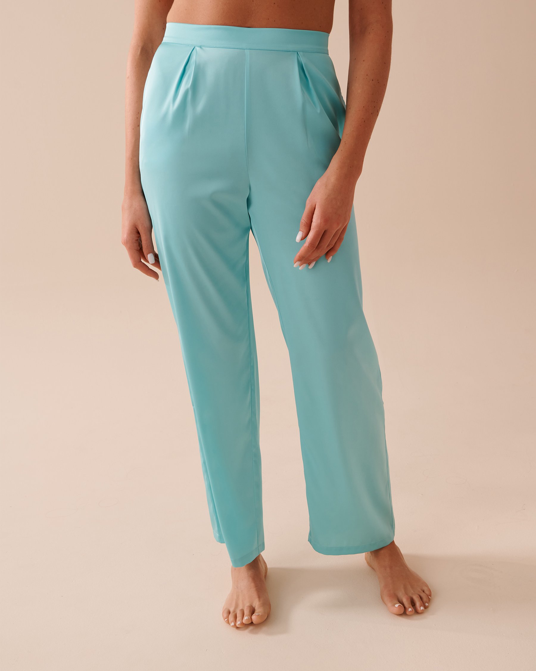 LA VIE EN ROSE Pantalon en satin Slush framboise bleue 60200100 - Voir1