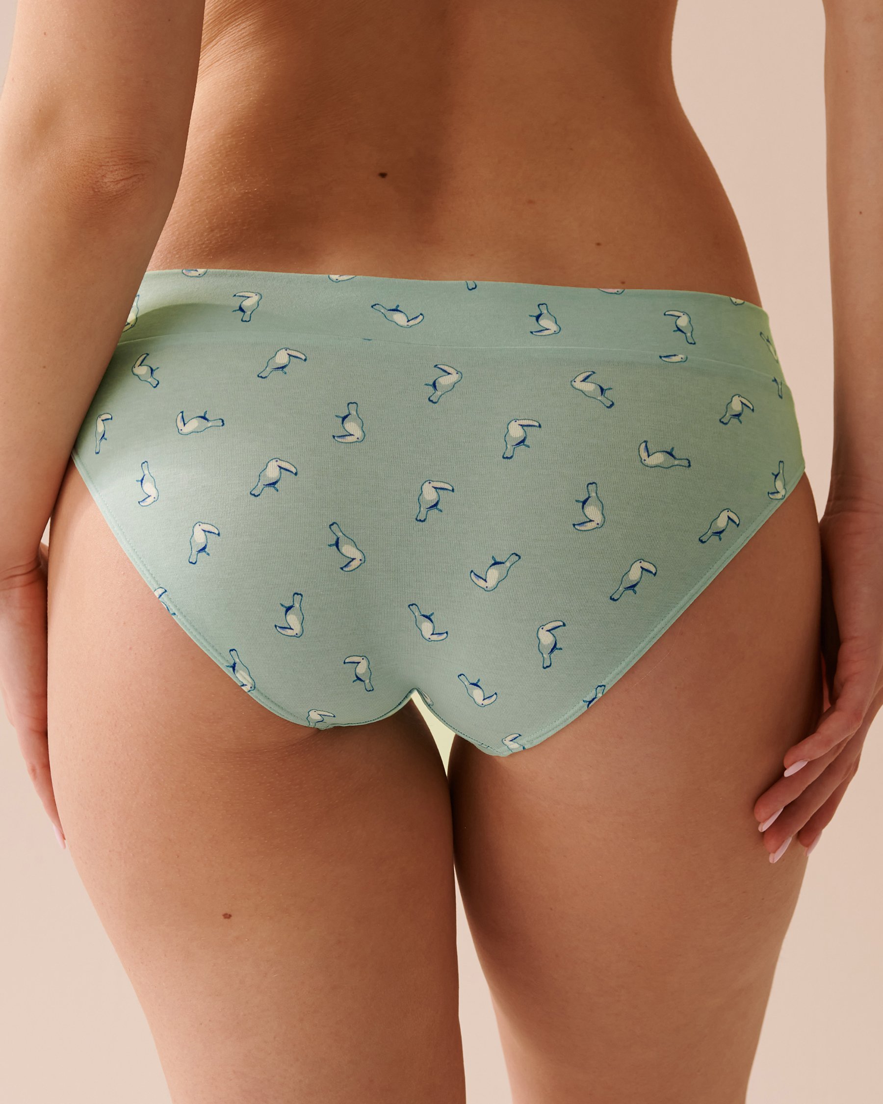 LA VIE EN ROSE Culotte bikini en coton Petits toucans 20100449 - Voir2