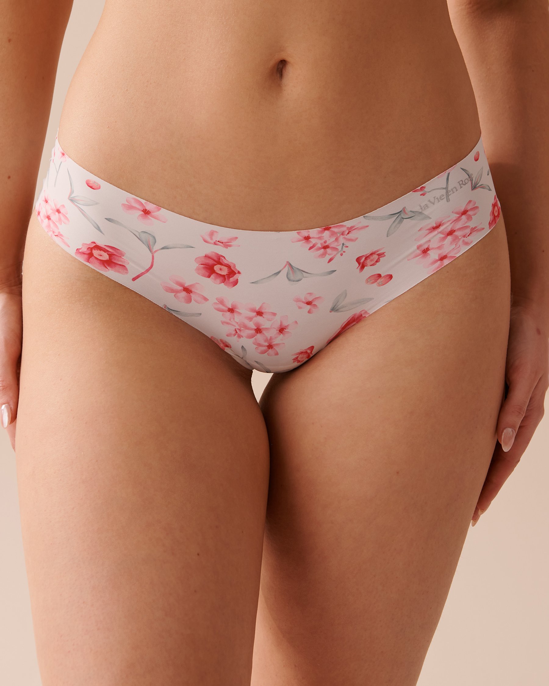 LA VIE EN ROSE Culotte cheeky microfibre invisible Jardin de fleurs roses 20200481 - Voir1