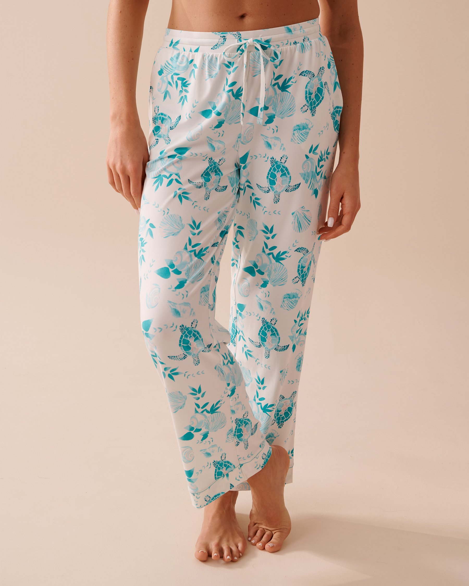LA VIE EN ROSE Pantalon ultra doux à imprimé tortue Tortue de mer 40200567 - Voir1