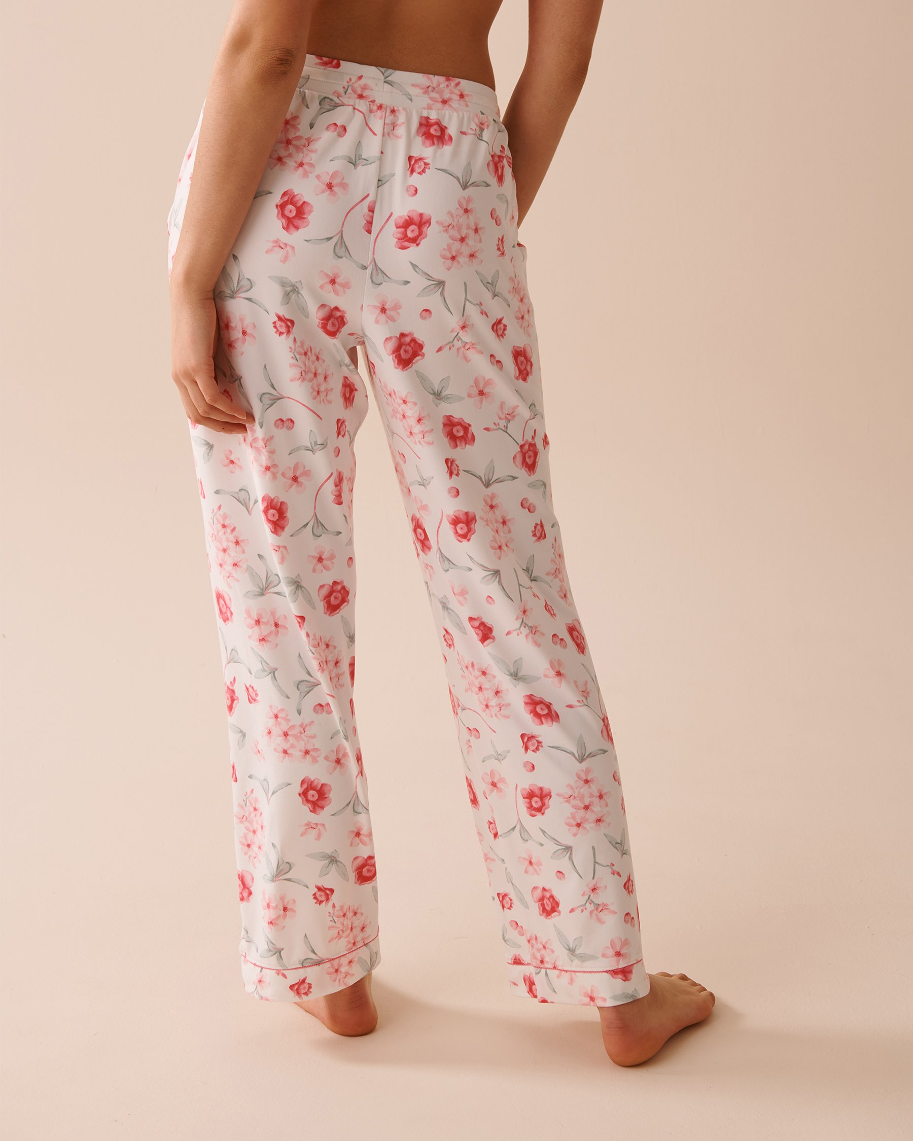 LA VIE EN ROSE Pantalon ultra doux à fleurs roses Jardin de fleurs roses 40200567 - View2