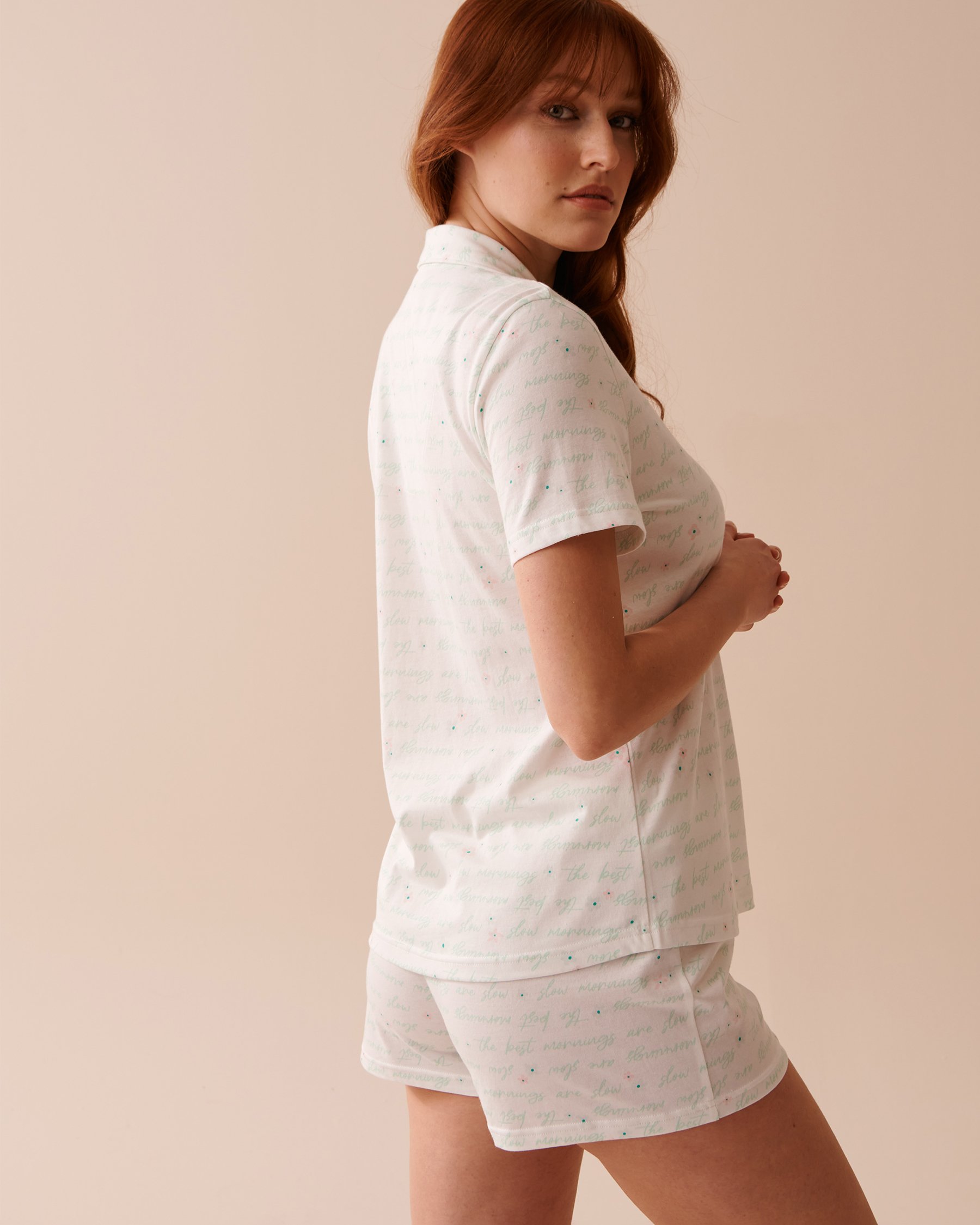 LA VIE EN ROSE Slow Mornings Print Shirt PJ Set Slow Mornings 40400066 - View2