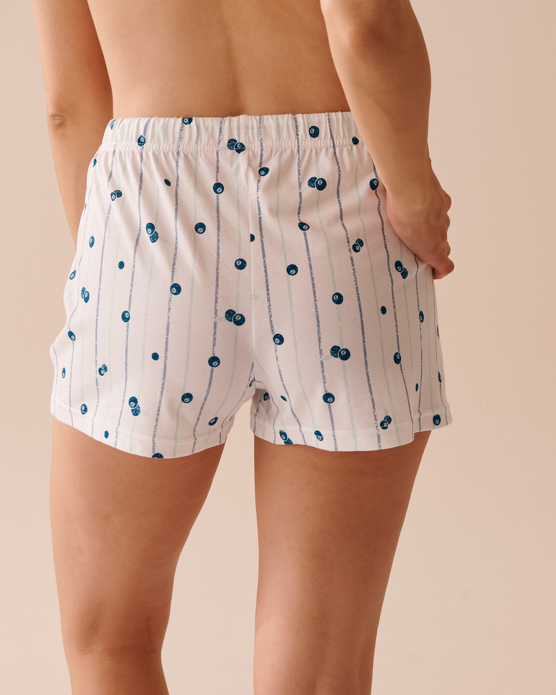 LA VIE EN ROSE Blueberry Print Shirt PJ Set Blueberry Stripes 40400066 - View6