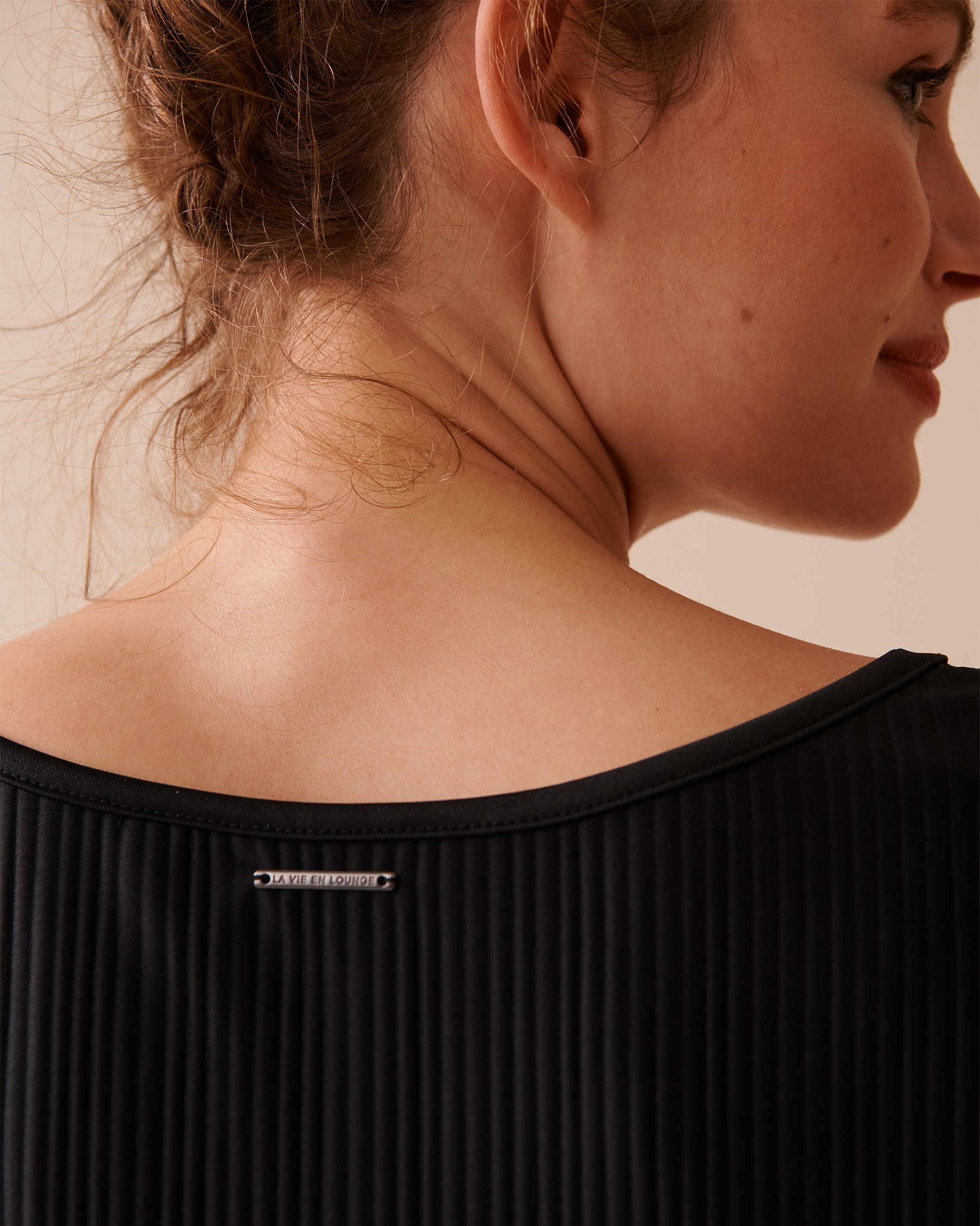 LA VIE EN ROSE Camisole à effet plissé Noir 50100087 - View4