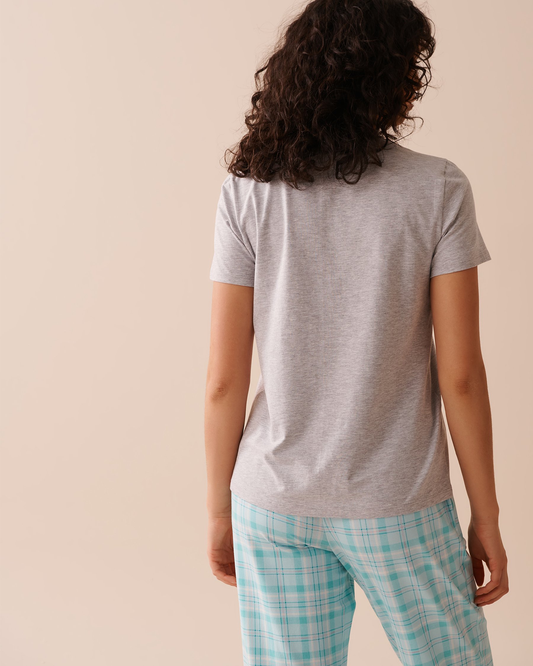 LA VIE EN ROSE Sea Turtle Print Crew Neck T-shirt Grey 40100578 - View5