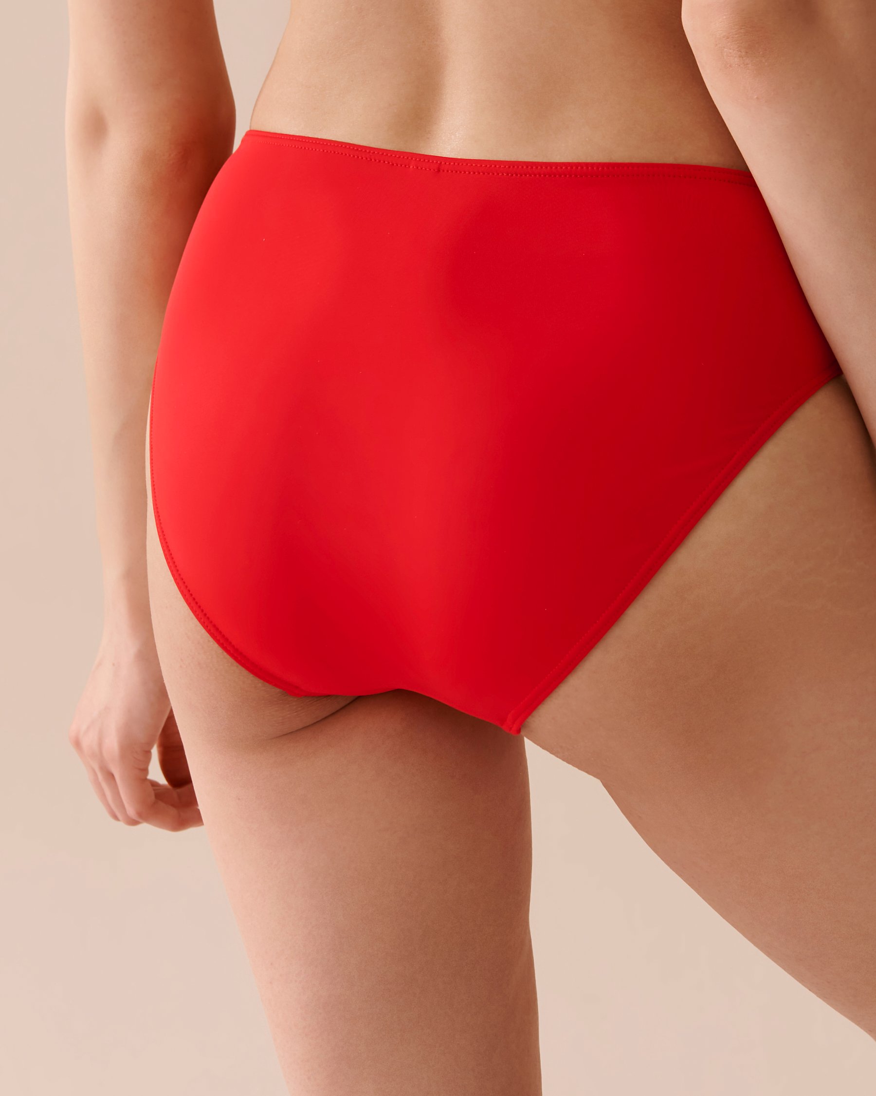 LA VIE EN ROSE AQUA Bas de bikini taille mi-haute ROUGE BRÛLANT Rouge brûlant 70300580 - Voir2