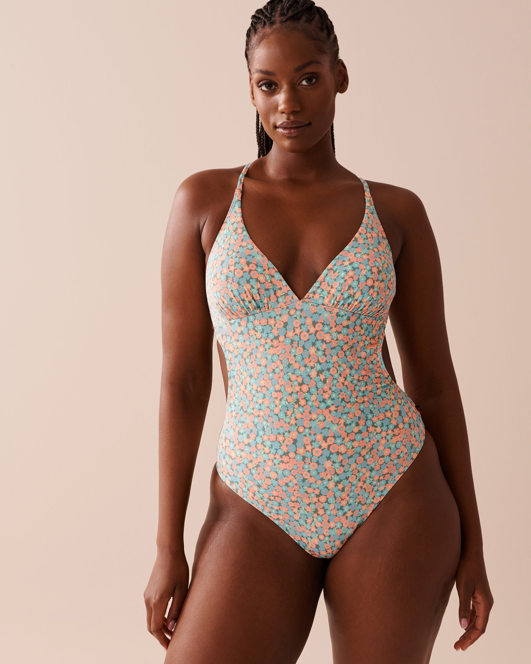 LA VIE EN ROSE AQUA Maillot une-pièce en fibres recyclées FLORAL Cocktail floral 70400119 - Voir3