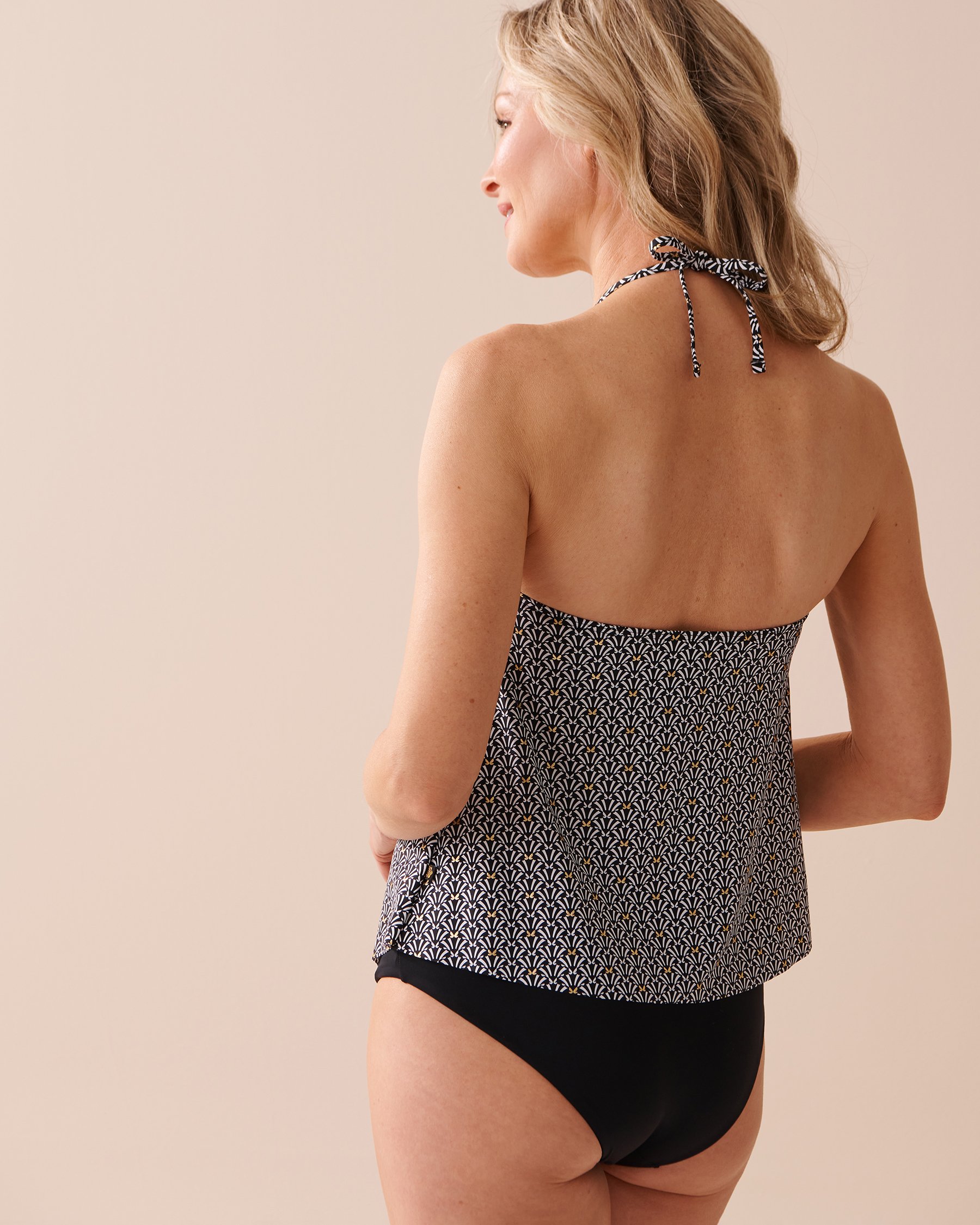 LA VIE EN ROSE AQUA Haut tankini licou BLACK TILE Céramique noire 70100599 - Voir2