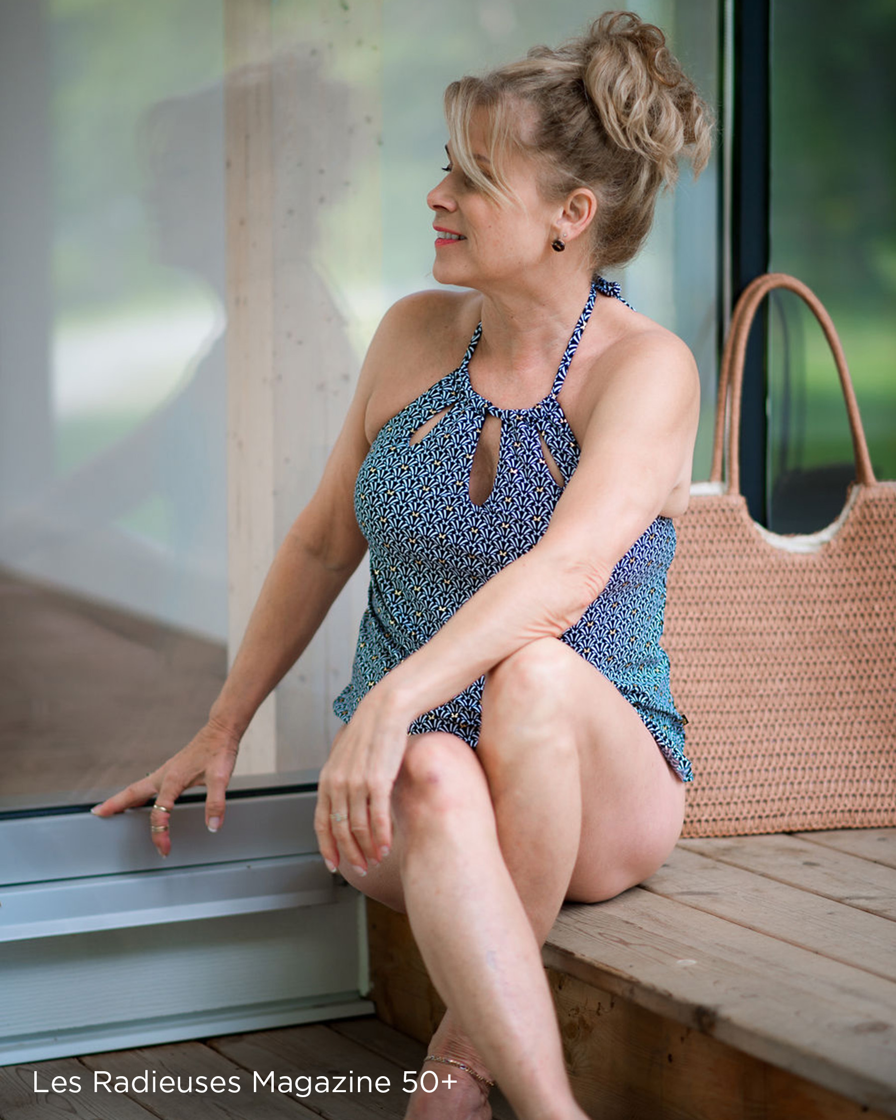 LA VIE EN ROSE AQUA Haut tankini licou BLACK TILE Céramique noire 70100599 - Voir5