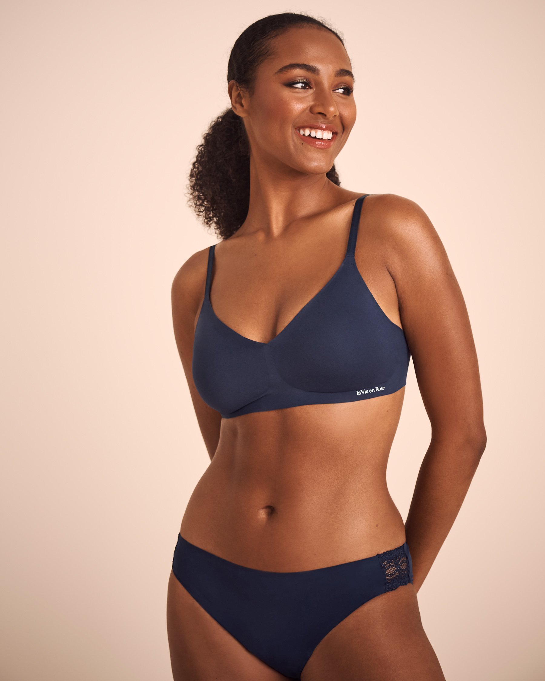 LA VIE EN ROSE Push-up Lounge Bralette Maritime Blue 10300203 - View1