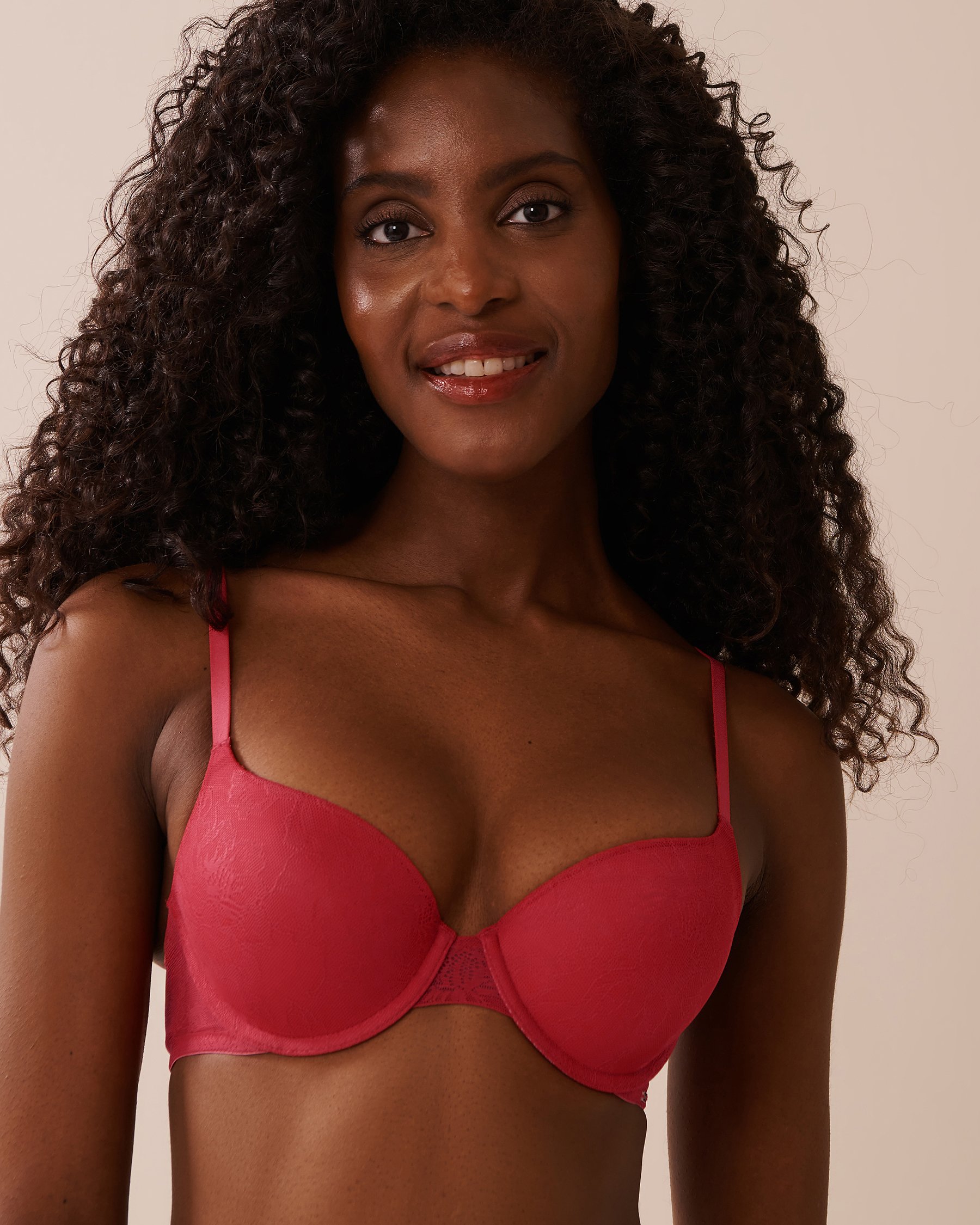 LA VIE EN ROSE Soutien-gorge push-up demi-buste Rose framboise 10300199 - View1