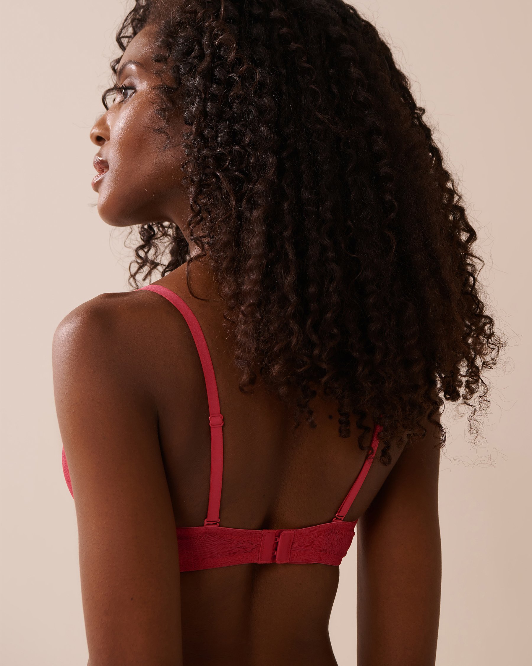 LA VIE EN ROSE Soutien-gorge push-up demi-buste Rose framboise 10300199 - View2