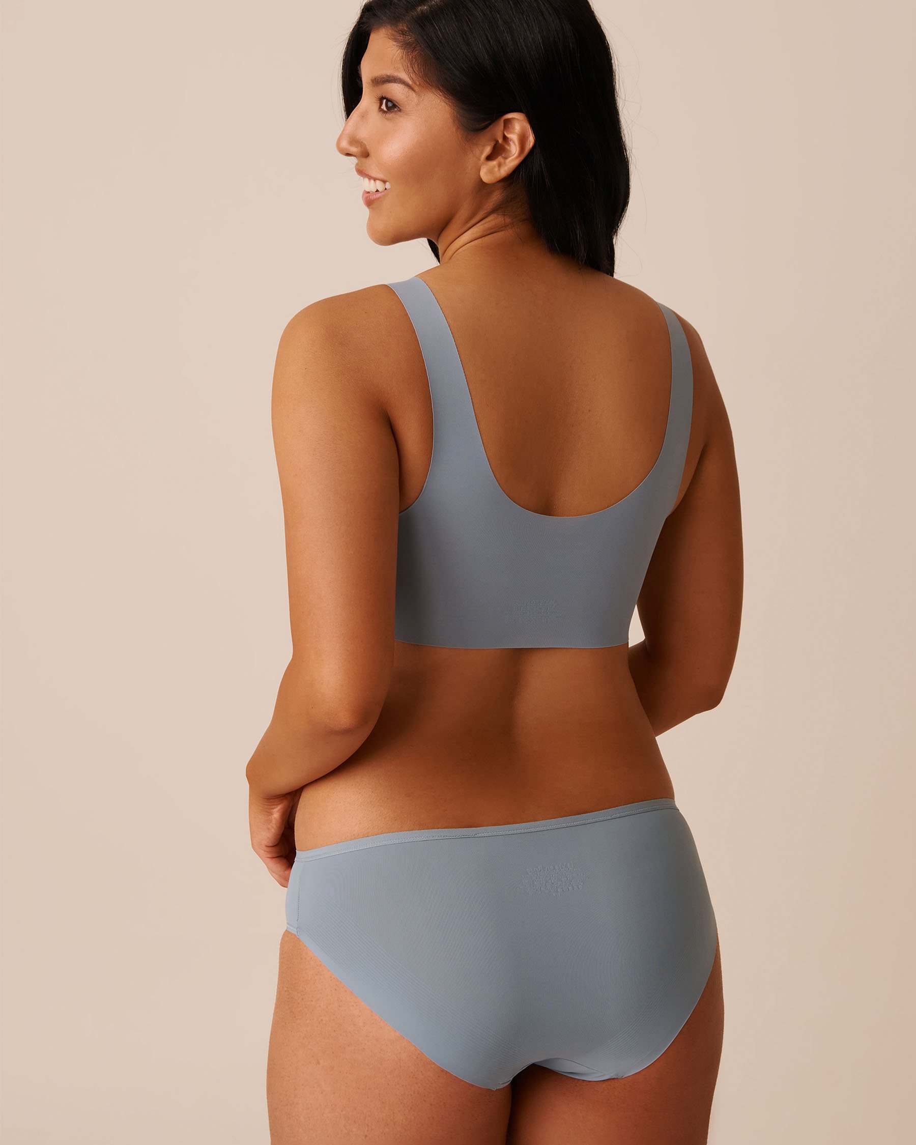 LA VIE EN ROSE Push-up Lounge Tank Bra Dusty Blue 10300204 - View2