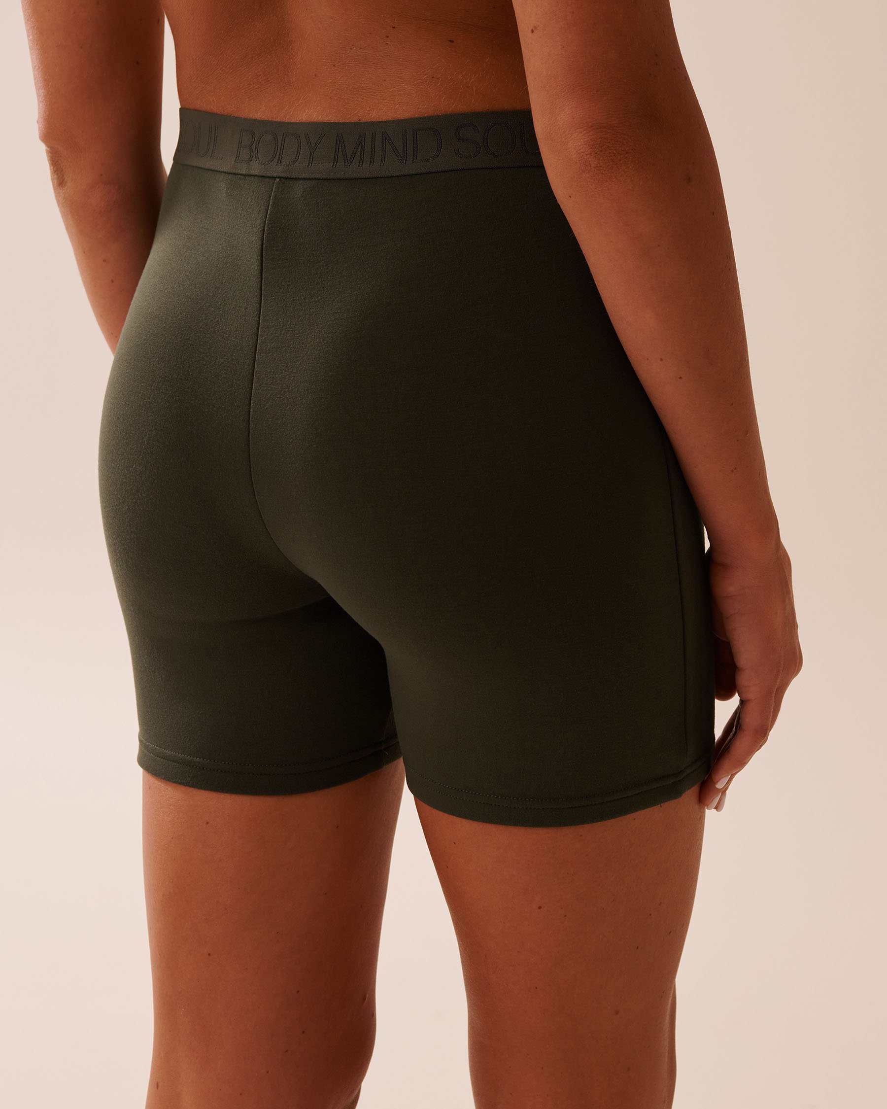 LA VIE EN ROSE Biker Style Shorts Khaki 50200096 - View2