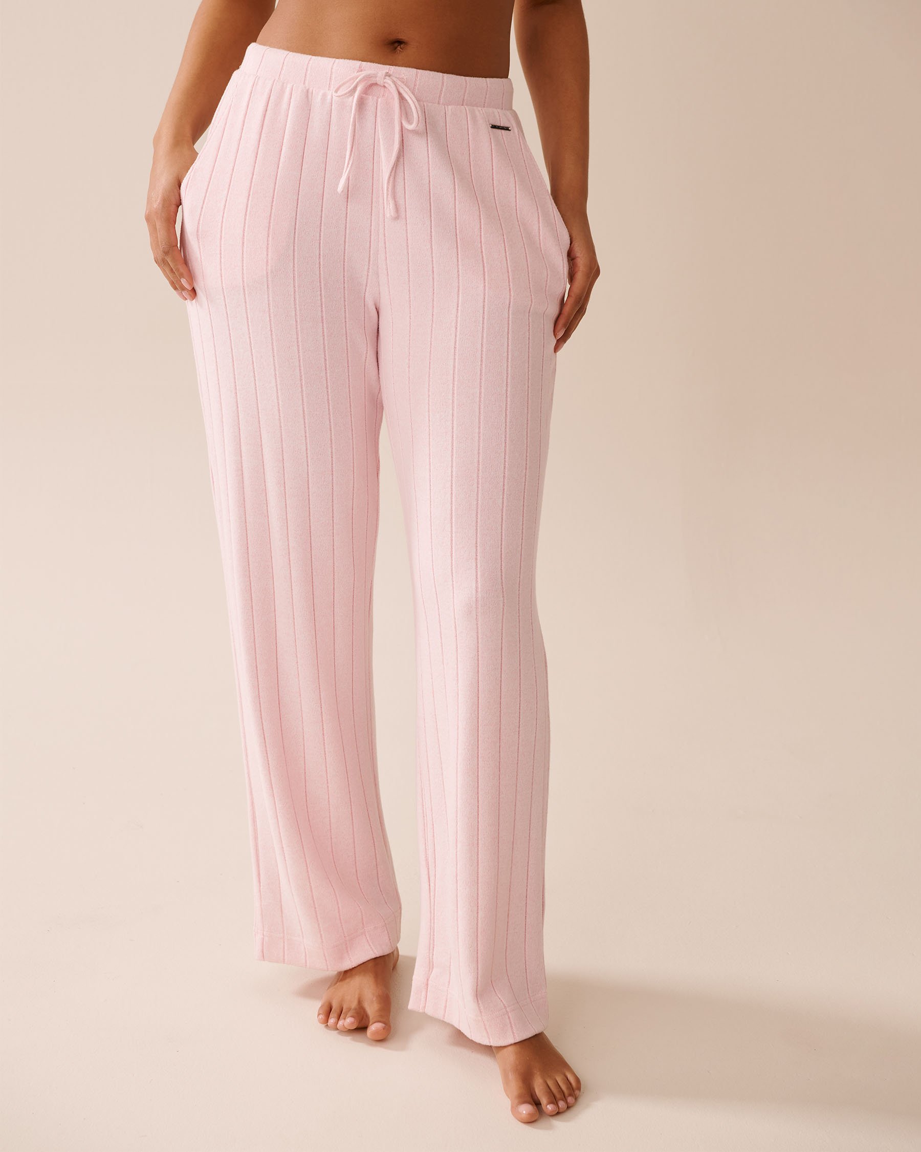 LA VIE EN ROSE Ribbed Pants Pink 50200099 - View1