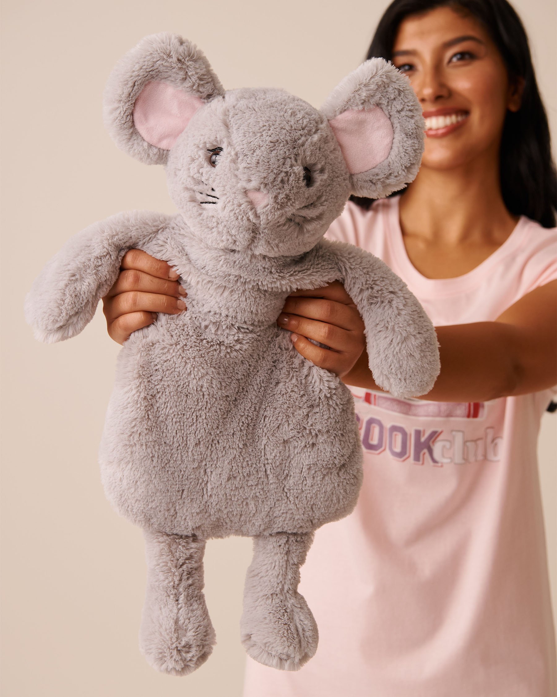 LA VIE EN ROSE Mouse Hot Water Bottle Grey 40700408 - View5