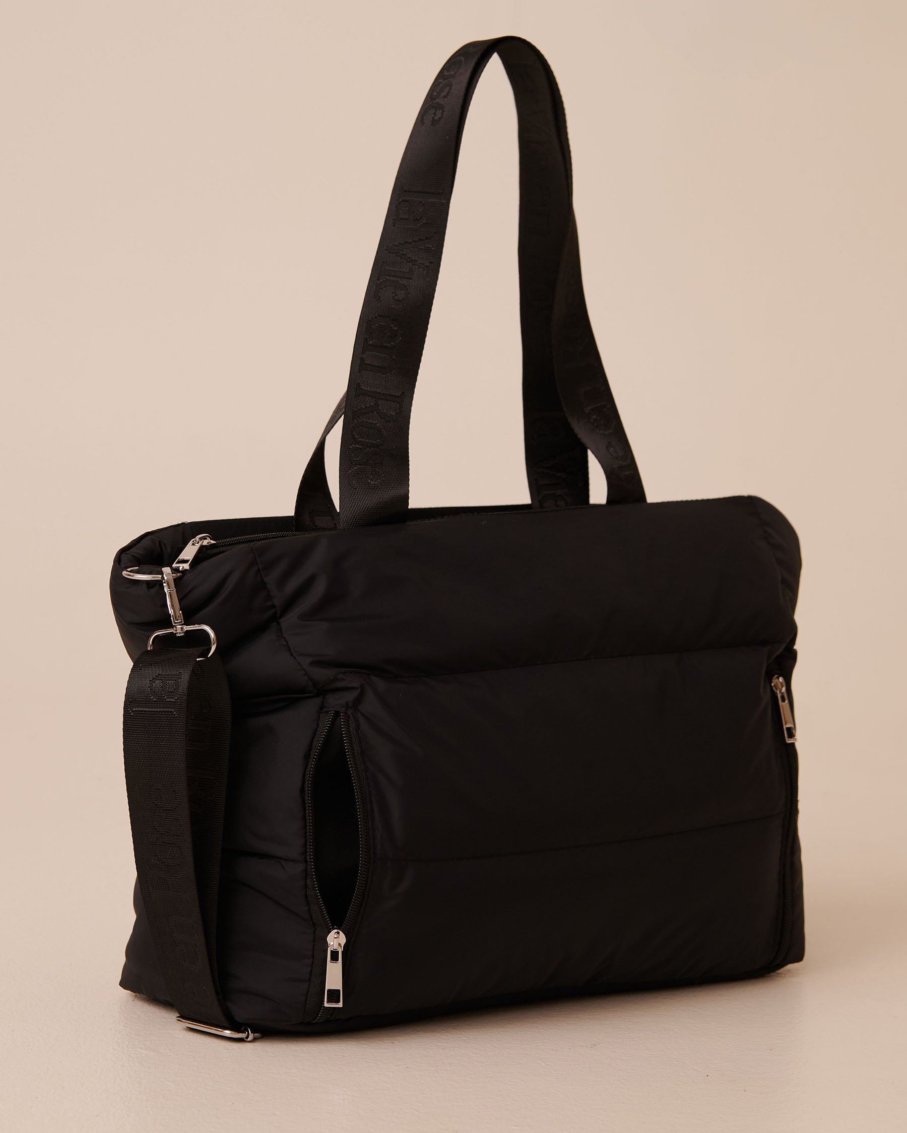 LA VIE EN ROSE Sac fourre-tout matelassé Noir 40700404 - Voir1