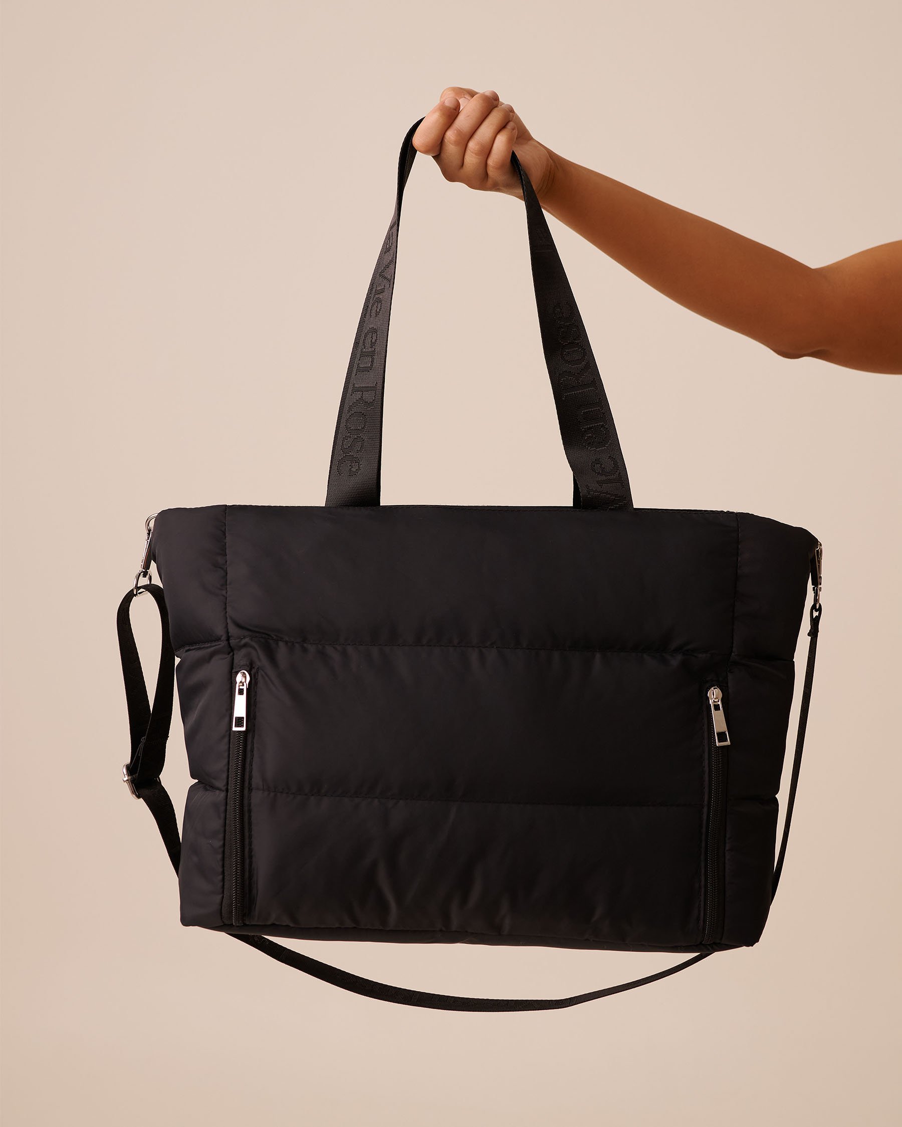 LA VIE EN ROSE Sac fourre-tout matelassé Noir 40700404 - Voir6