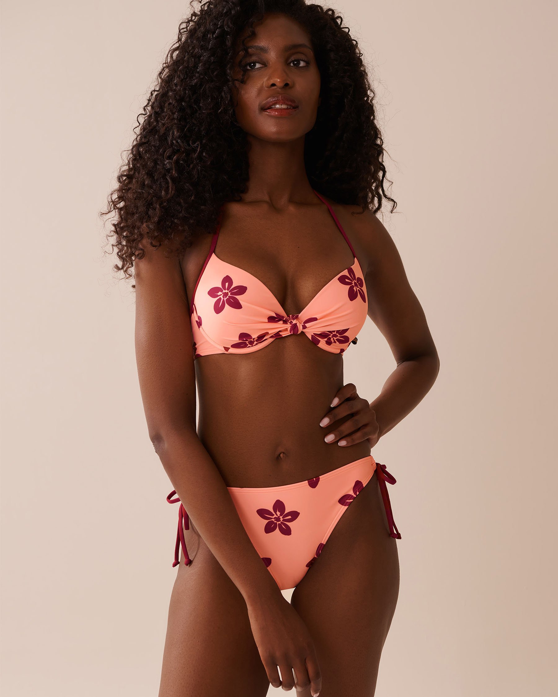 LA VIE EN ROSE AQUA Haut de bikini push-up CORAL RED FLORAL Corail/Fleurs rouges 70100795 - View1
