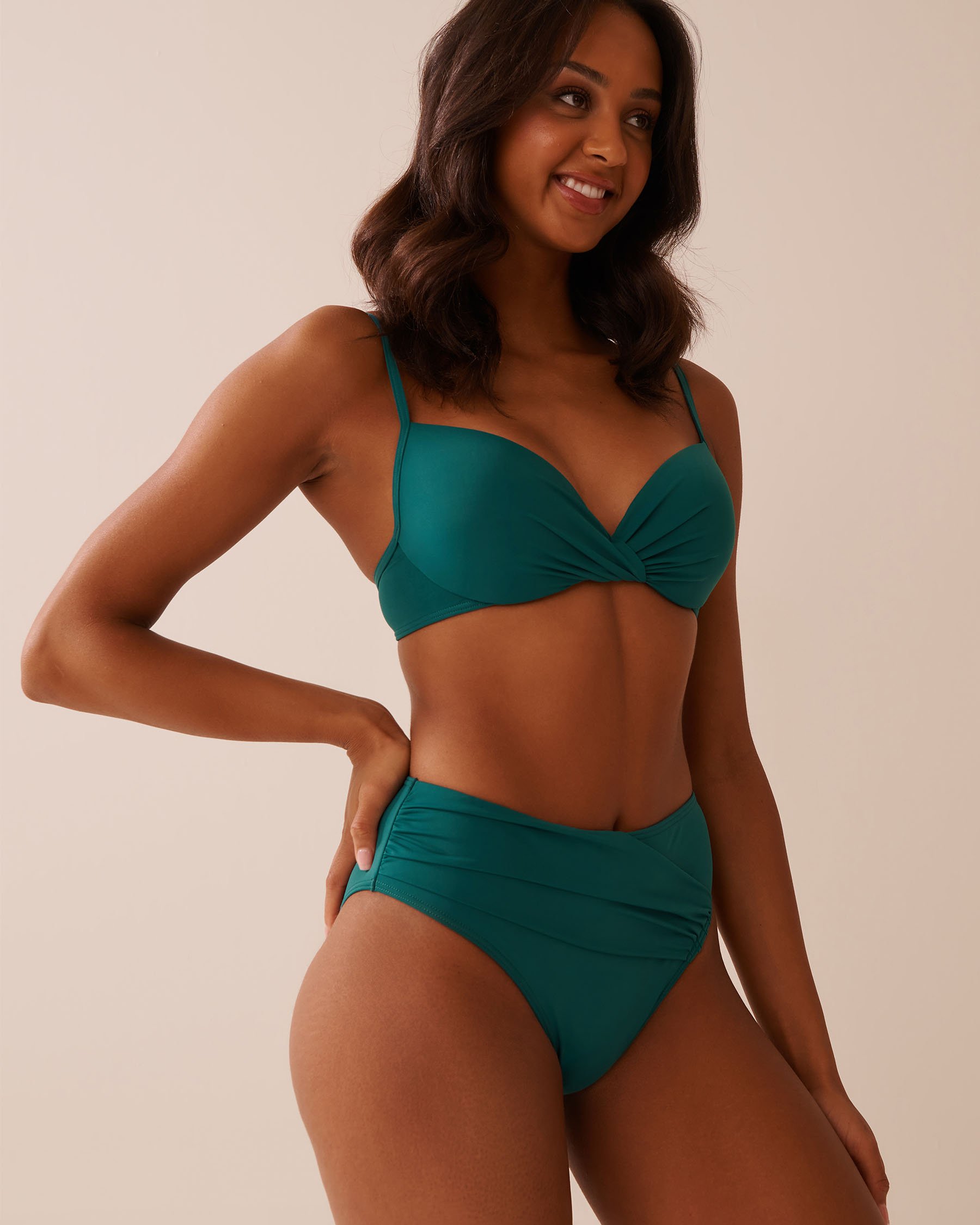 LA VIE EN ROSE AQUA Haut de bikini plongeant TEAL BLUE Bleu sarcelle 70100805 - View2