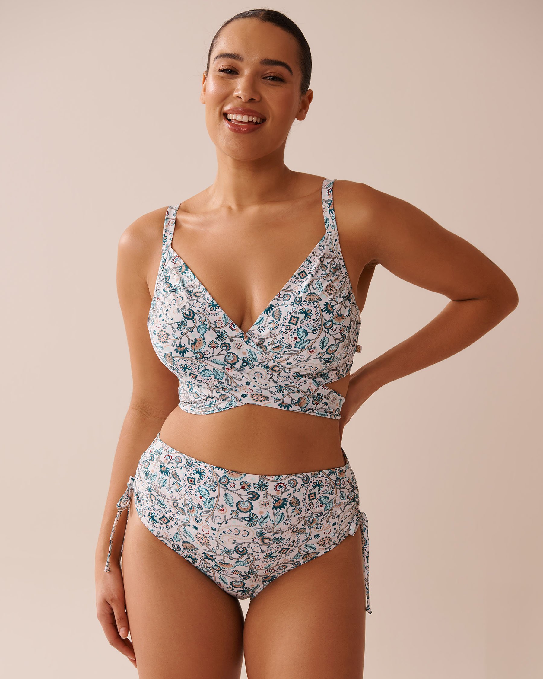 LA VIE EN ROSE AQUA Haut de bikini drapé bonnet D ENCHANTED FLORA Flore enchantée 70200184 - View1