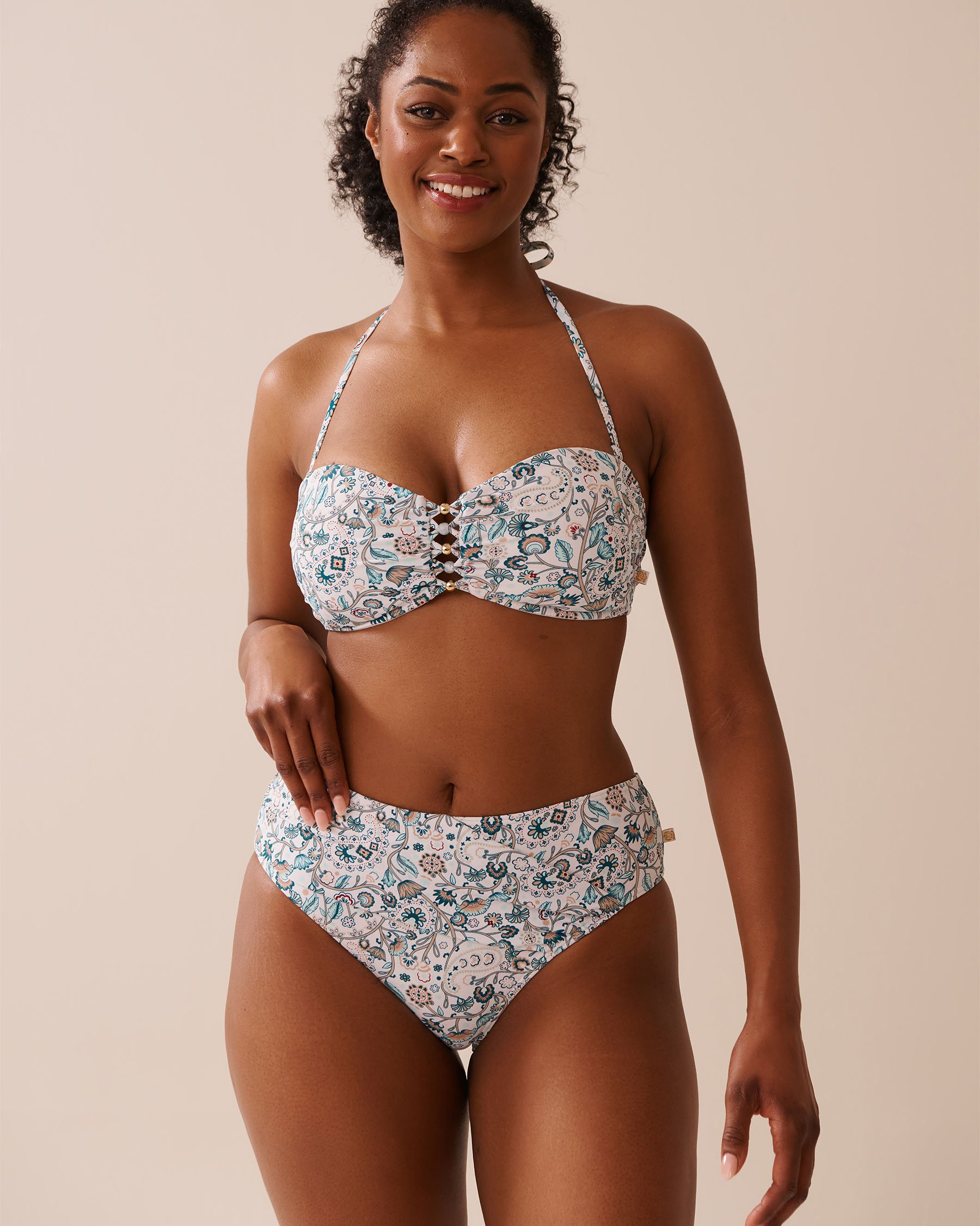LA VIE EN ROSE AQUA Bas de bikini taille mi-haute ENCHANTED FLORA Flore enchantée 70300757 - Voir3
