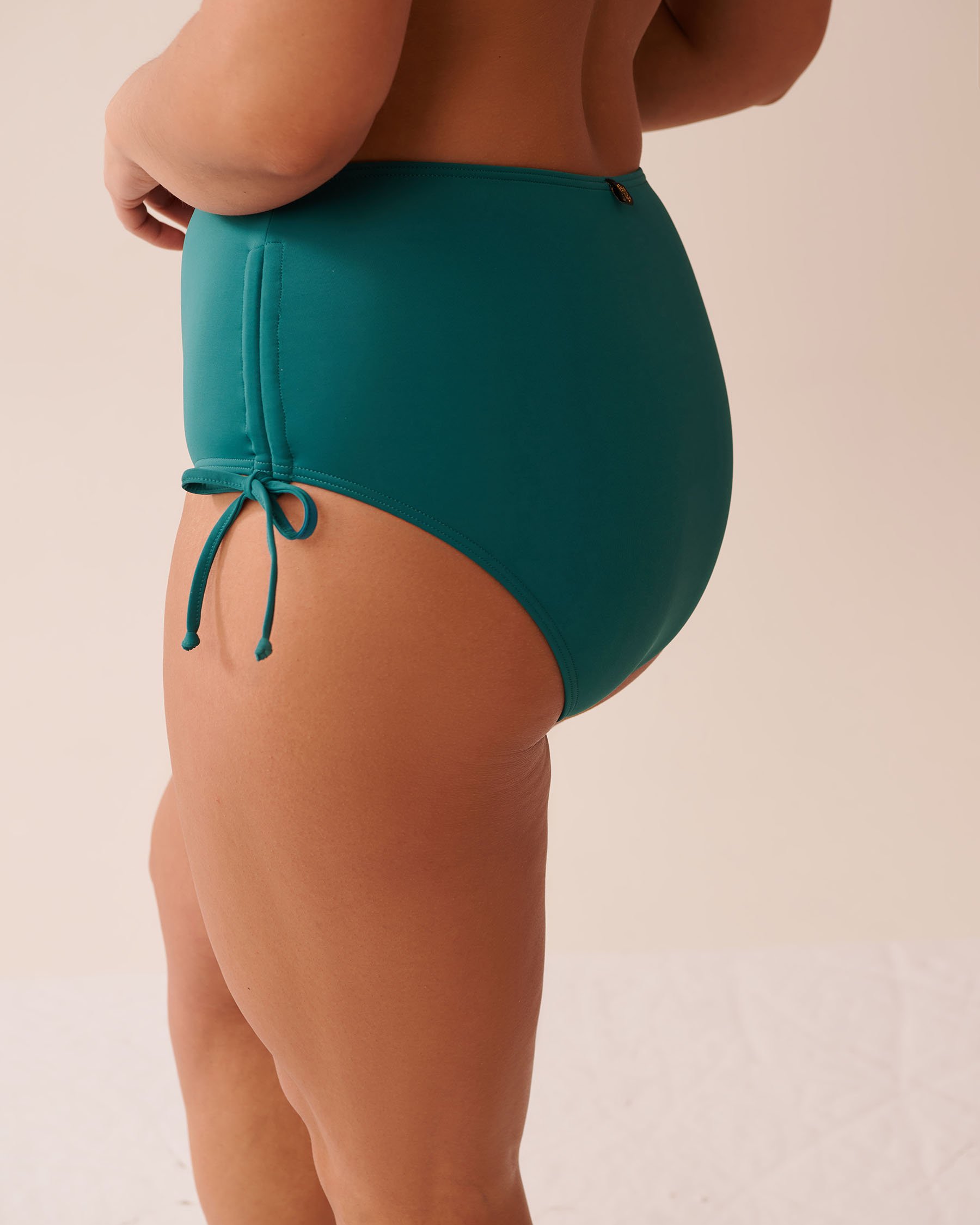 LA VIE EN ROSE AQUA Bas de bikini taille haute noué TEAL BLUE Bleu sarcelle 70300756 - View3